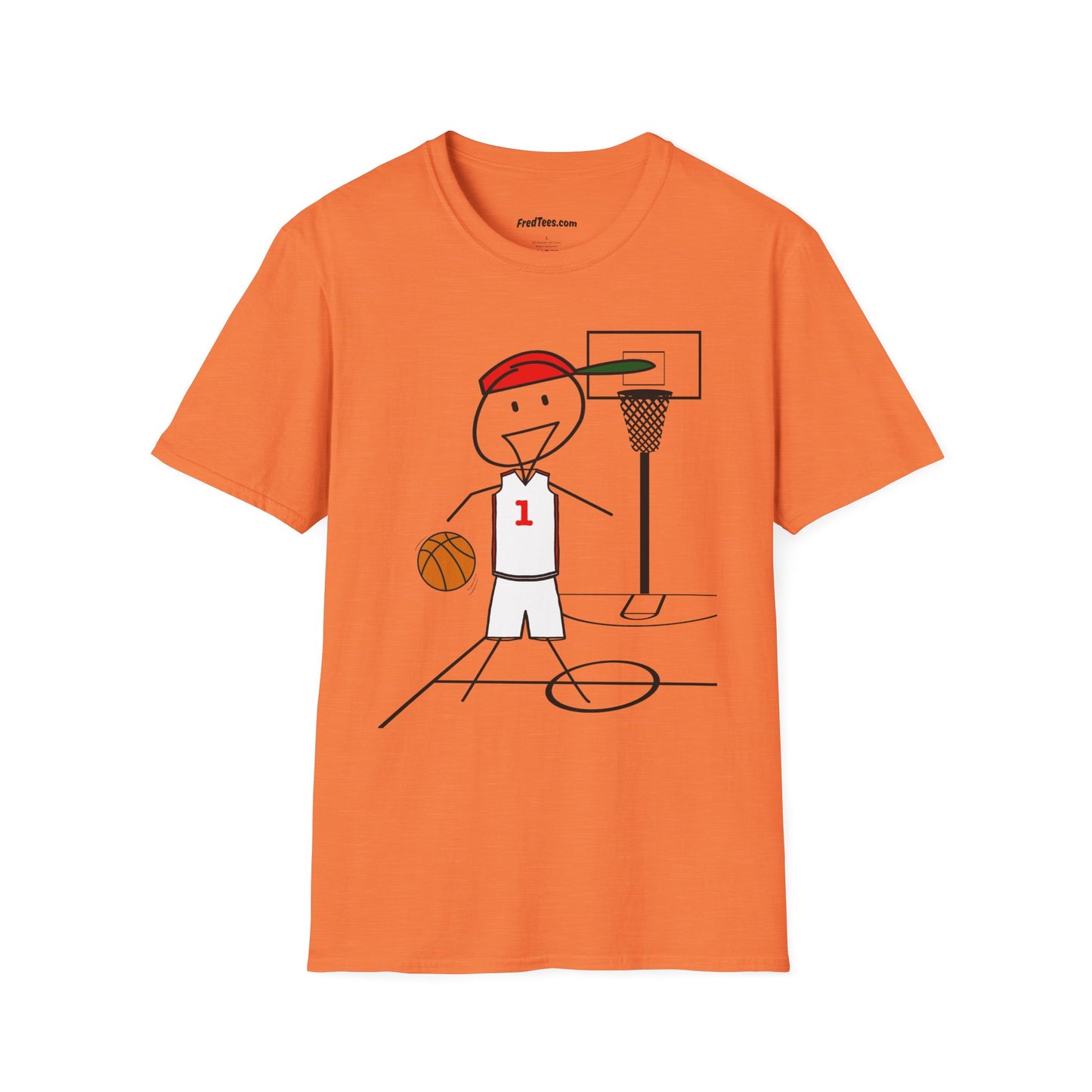 FRED is ready for the court! His forever motto - HAVE FUN, PLAY HARD, DON’T QUIT! Red & White