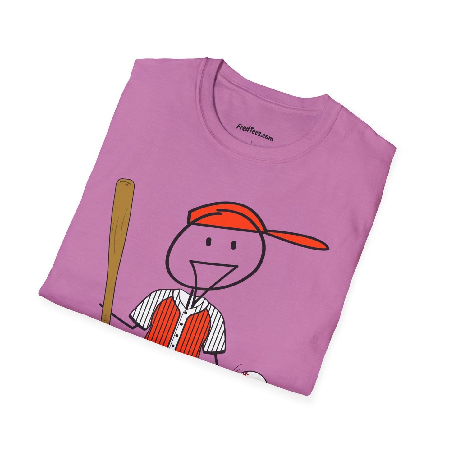 FRED is ready to PLAY BALL! His forever motto - HAVE FUN, PLAY HARD, DON’T QUIT! Orange & Black Pinstripe