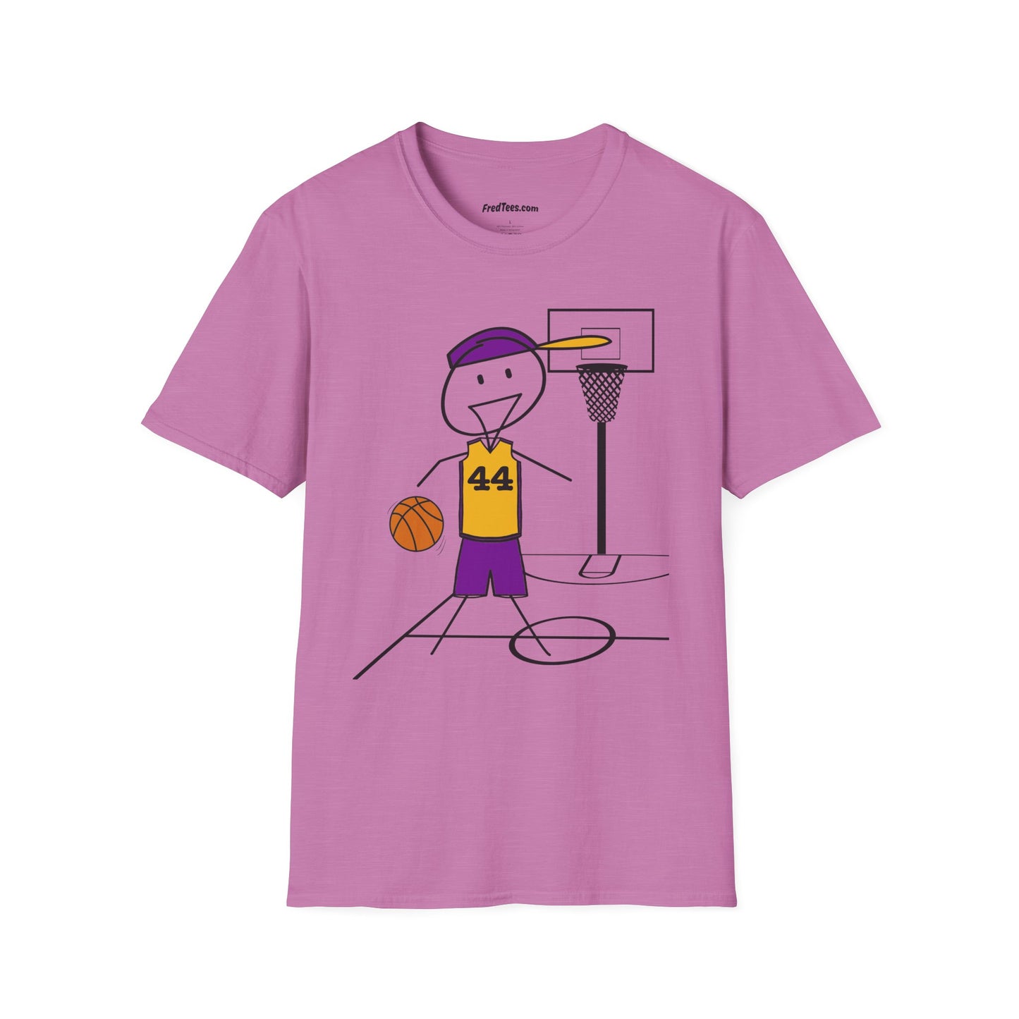 FRED is ready for the court! His forever motto - HAVE FUN, PLAY HARD, DON’T QUIT! More Purple & Yellow