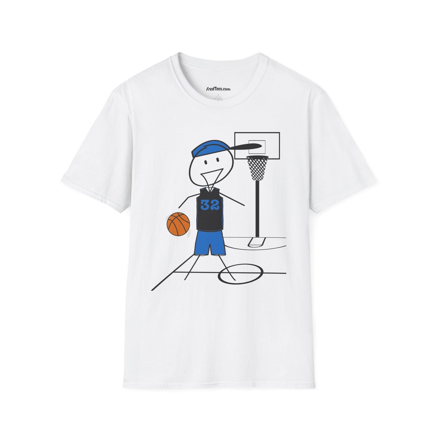 FRED is ready for the court! His forever motto - HAVE FUN, PLAY HARD, DON’T QUIT! Sky Blue & Black