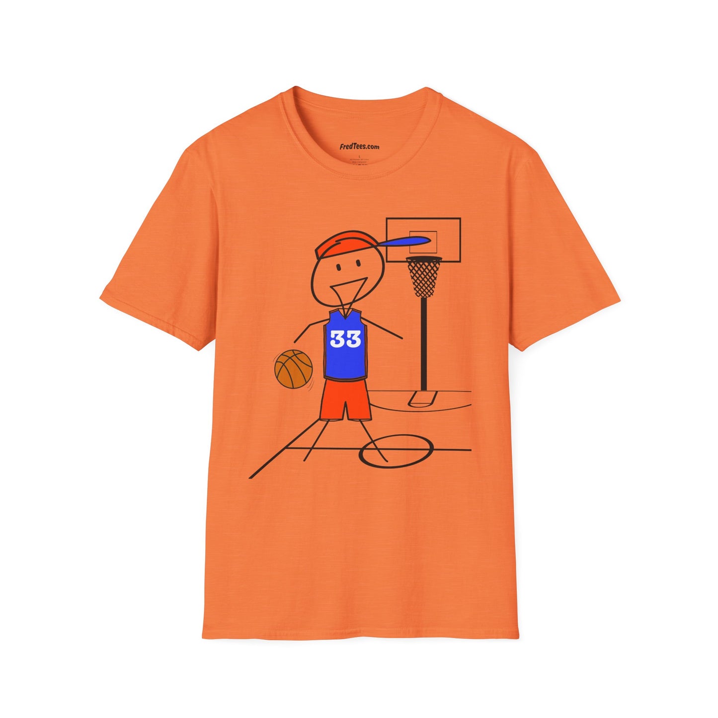 FRED is ready for the court! His forever motto - HAVE FUN, PLAY HARD, DON’T QUIT! Orange & Royal
