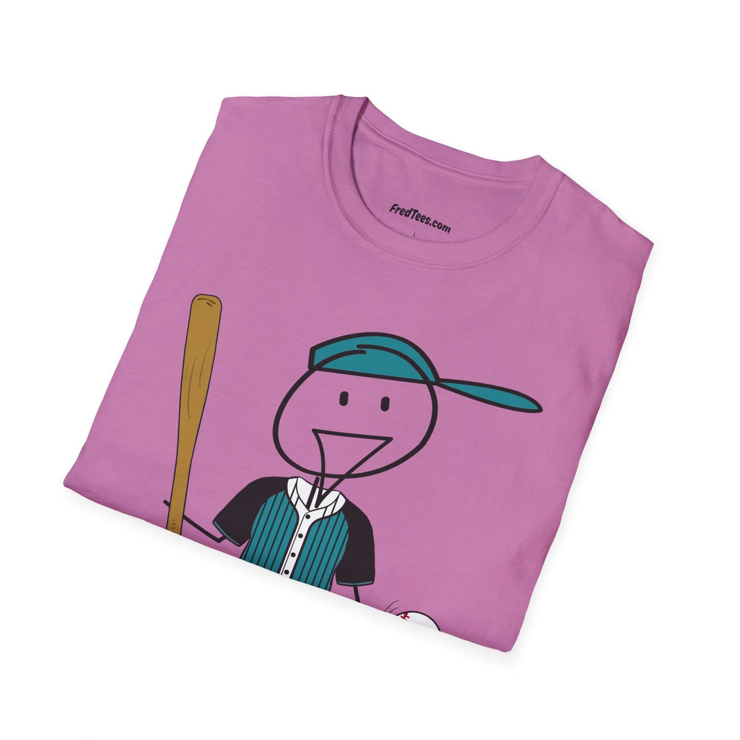 FRED is ready to PLAY BALL! His forever motto - HAVE FUN, PLAY HARD, DON’T QUIT! Teal & Black Pinstripe