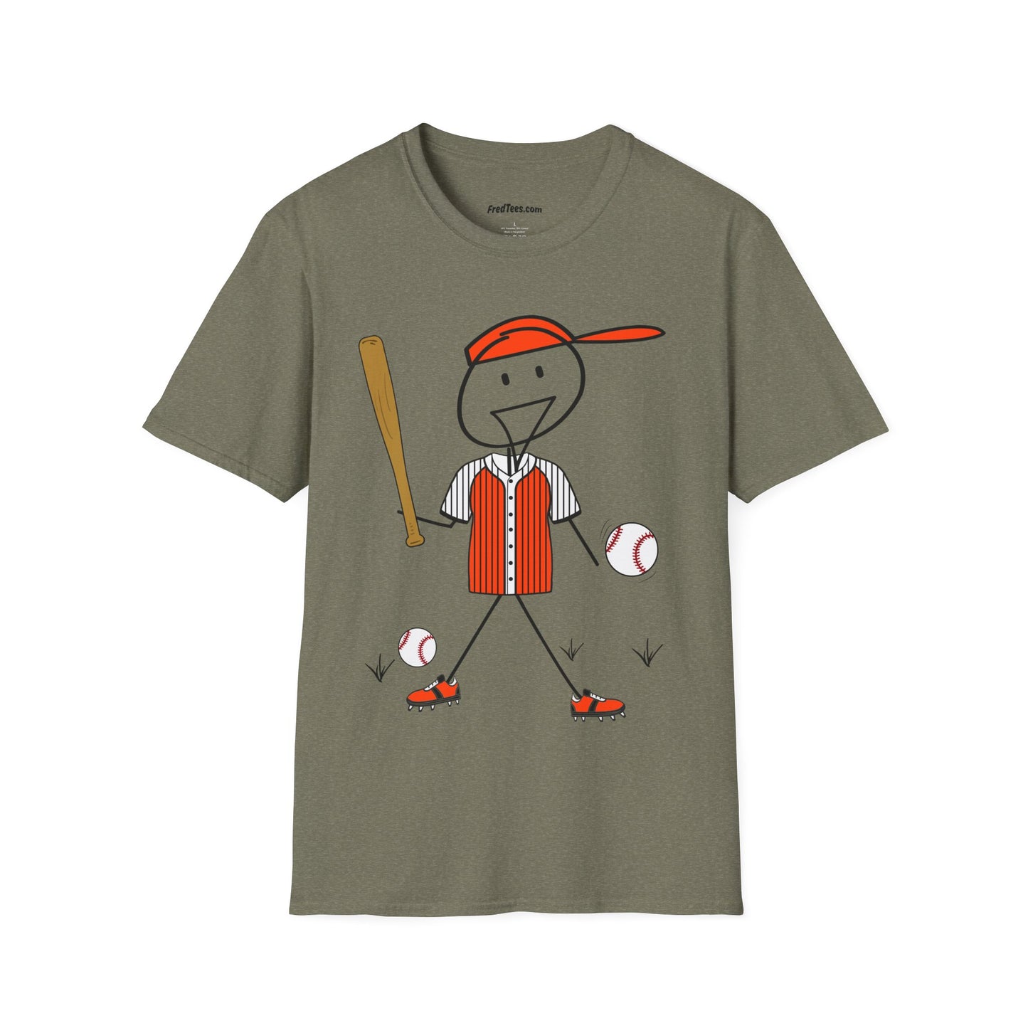 FRED is ready to PLAY BALL! His forever motto - HAVE FUN, PLAY HARD, DON’T QUIT! Orange & Black Pinstripe