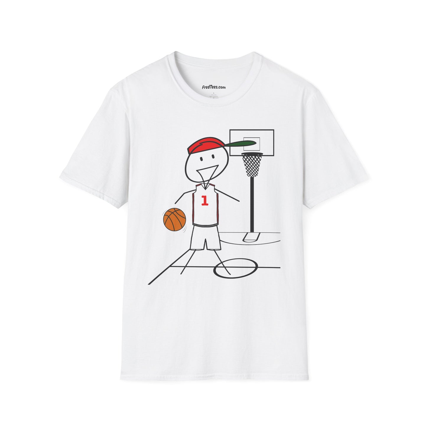 FRED is ready for the court! His forever motto - HAVE FUN, PLAY HARD, DON’T QUIT! Red & White