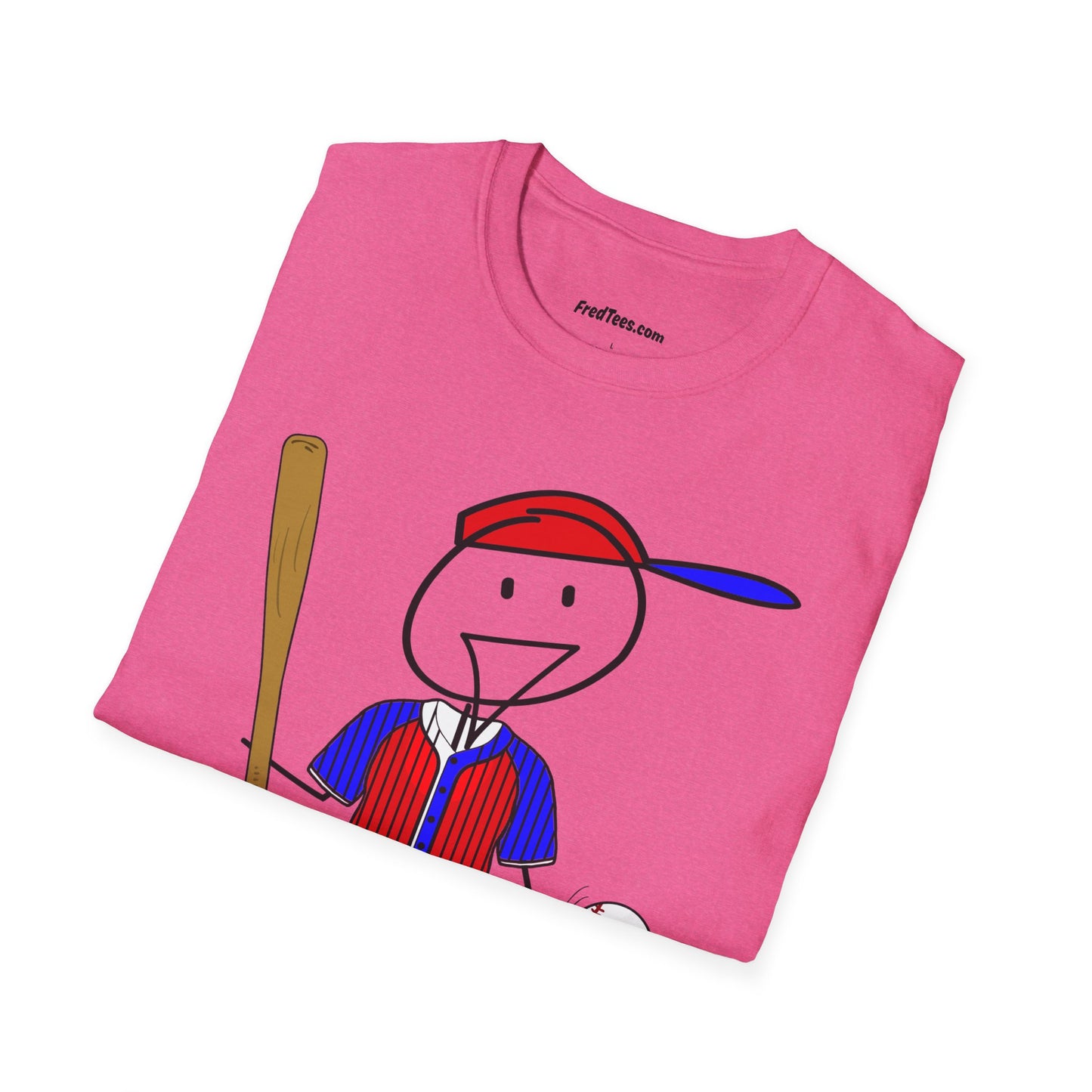 FRED is ready to PLAY BALL! His forever motto - HAVE FUN, PLAY HARD, DON’T QUIT! Red, White & Blue Pinstripe