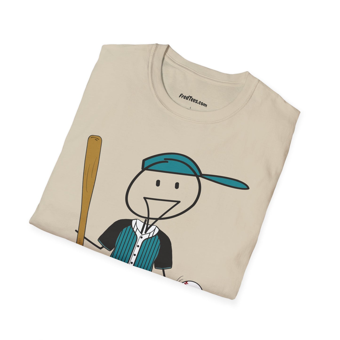 FRED is ready to PLAY BALL! His forever motto - HAVE FUN, PLAY HARD, DON’T QUIT! Teal & Black Pinstripe