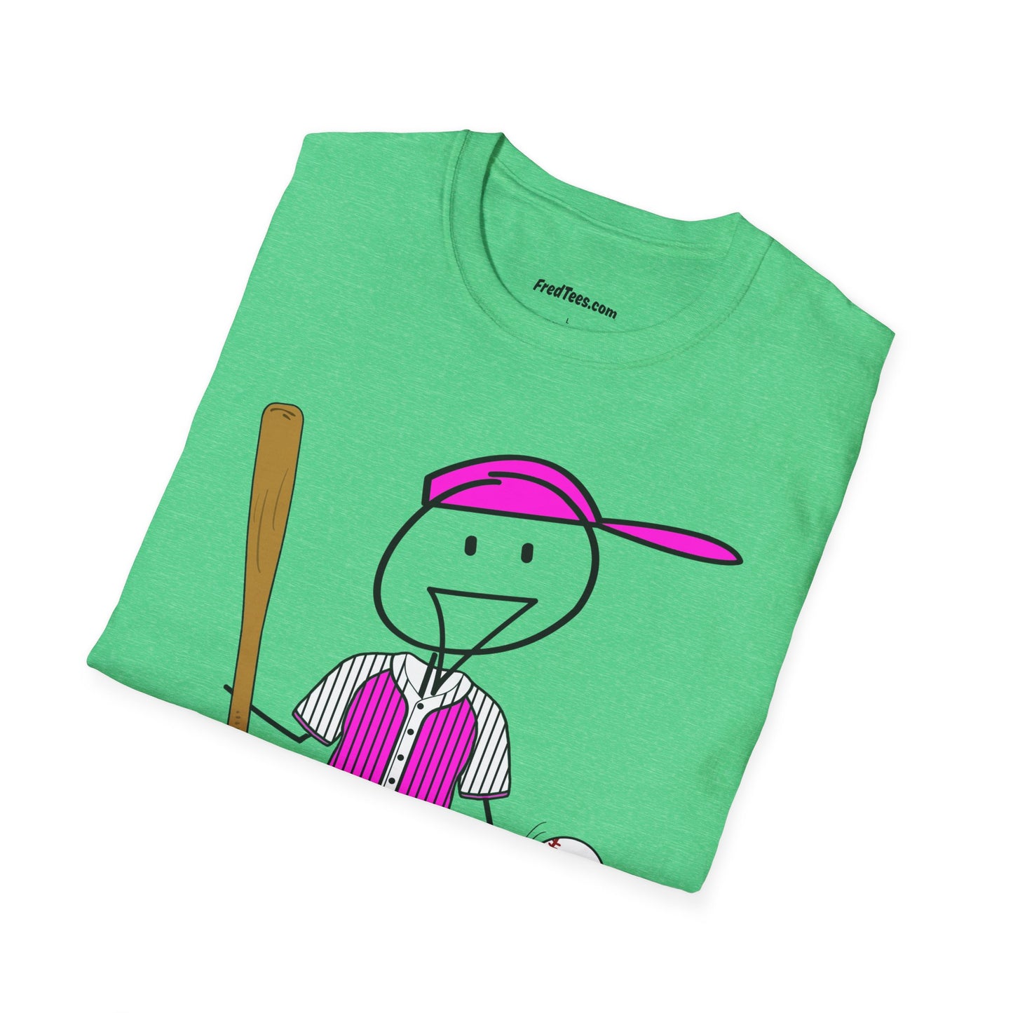 FRED is ready to PLAY BALL! His forever motto - HAVE FUN, PLAY HARD, DON’T QUIT! Hot Pink Pinstripe