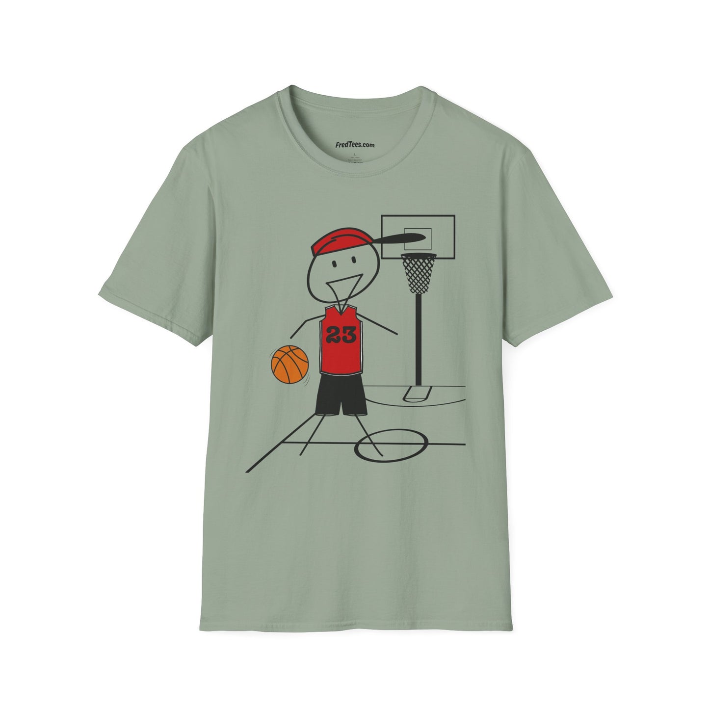 FRED is ready for the court! His forever motto - HAVE FUN, PLAY HARD, DON’T QUIT! Red & Black