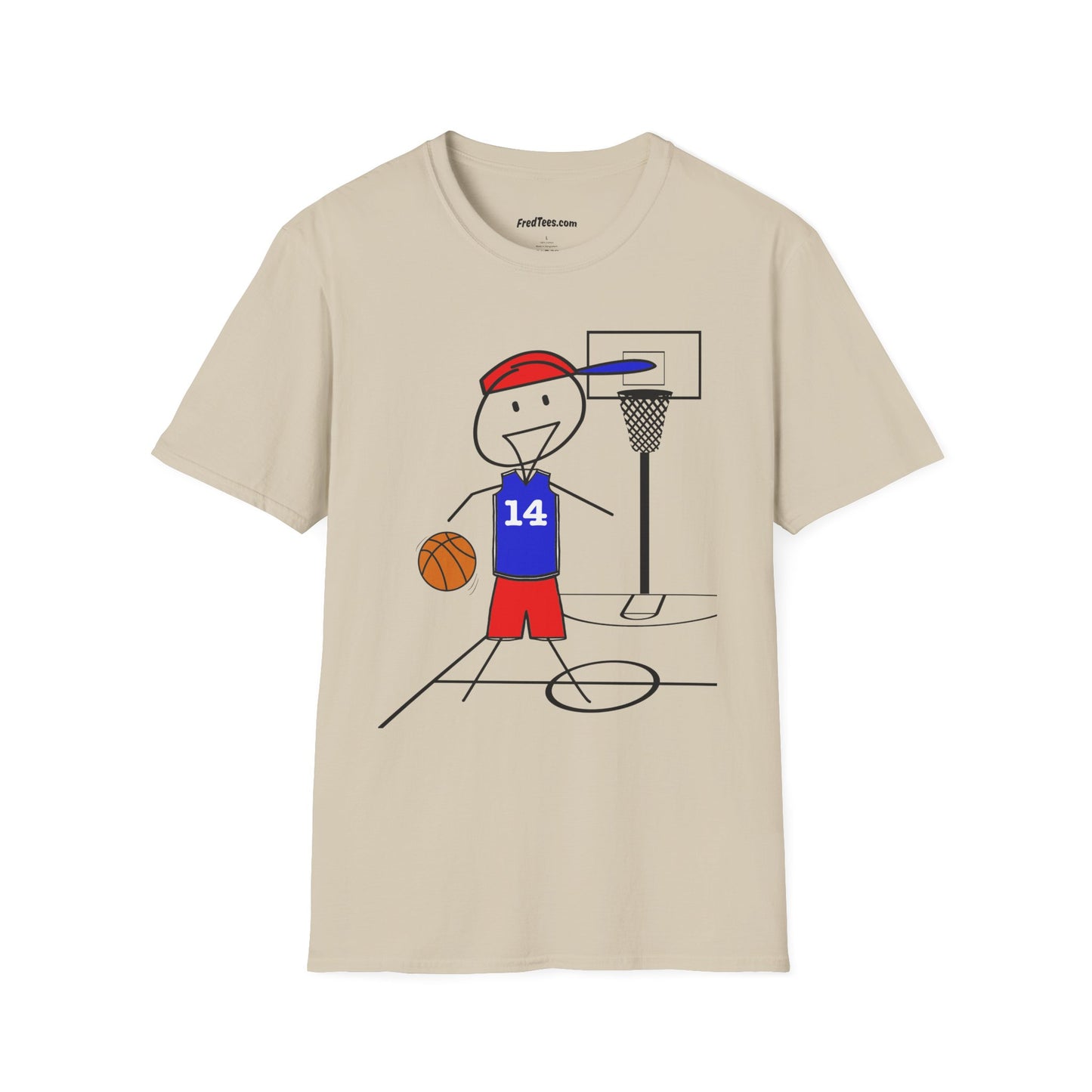 FRED is ready for the court! His forever motto - HAVE FUN, PLAY HARD, DON’T QUIT! Red & Blue