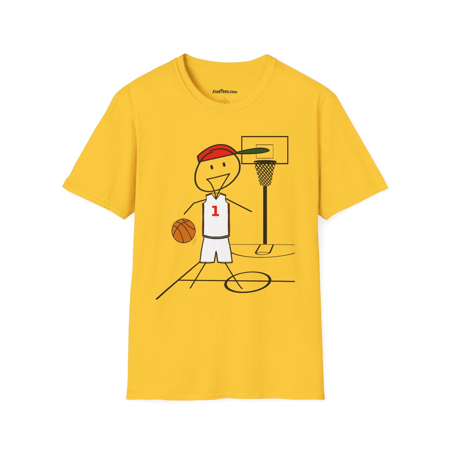 FRED is ready for the court! His forever motto - HAVE FUN, PLAY HARD, DON’T QUIT! Red & White