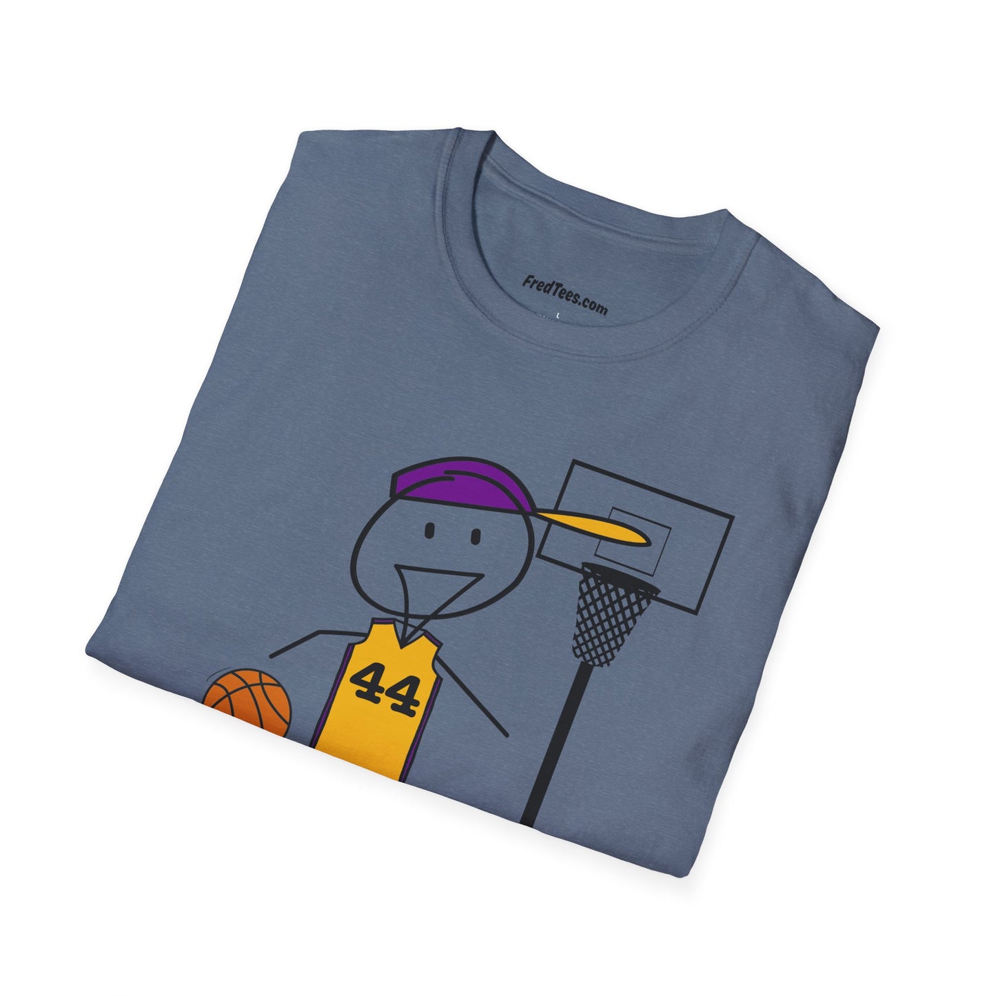 FRED is ready for the court! His forever motto - HAVE FUN, PLAY HARD, DON’T QUIT! More Purple & Yellow