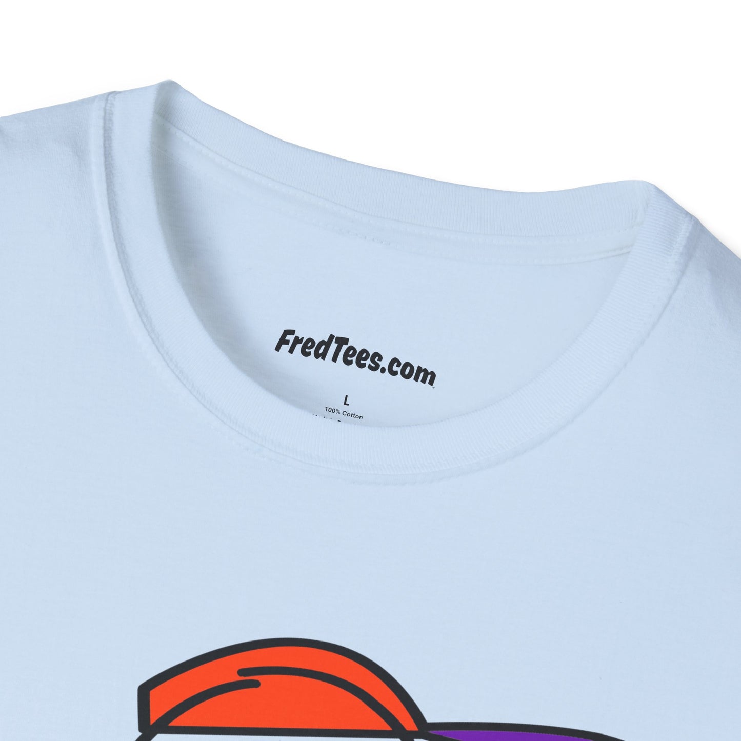 FRED is ready to PLAY BALL! His forever motto - HAVE FUN, PLAY HARD, DON’T QUIT! Orange & Purple Pinstripe