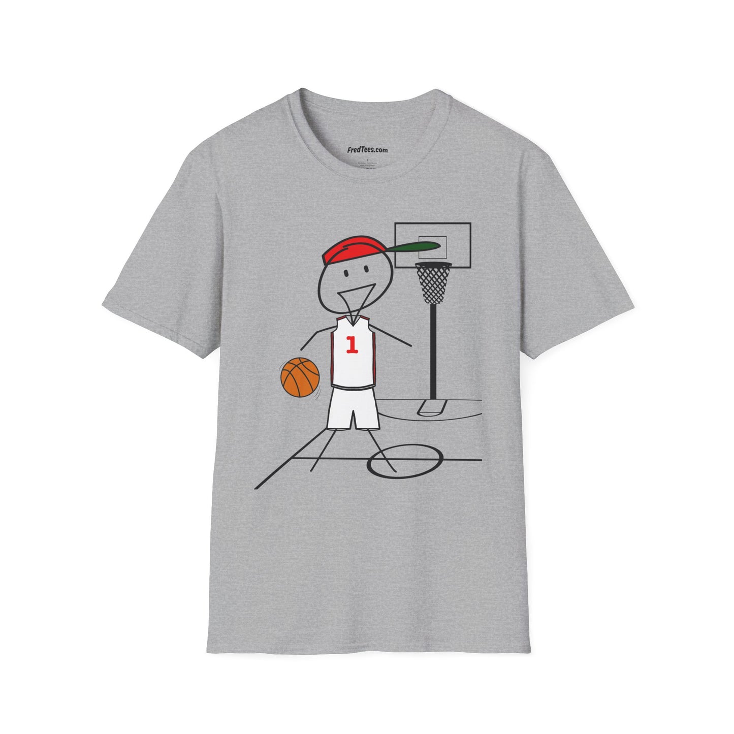FRED is ready for the court! His forever motto - HAVE FUN, PLAY HARD, DON’T QUIT! Red & White