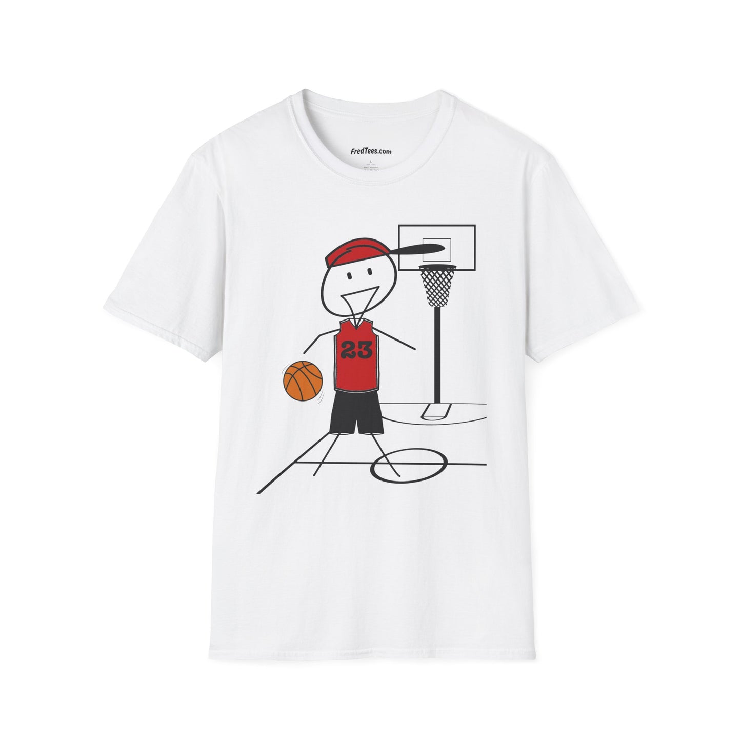 FRED is ready for the court! His forever motto - HAVE FUN, PLAY HARD, DON’T QUIT! Red & Black