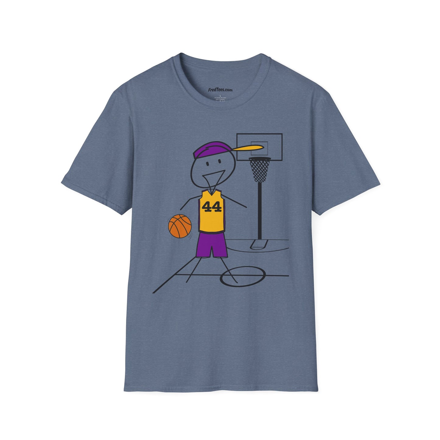 FRED is ready for the court! His forever motto - HAVE FUN, PLAY HARD, DON’T QUIT! More Purple & Yellow