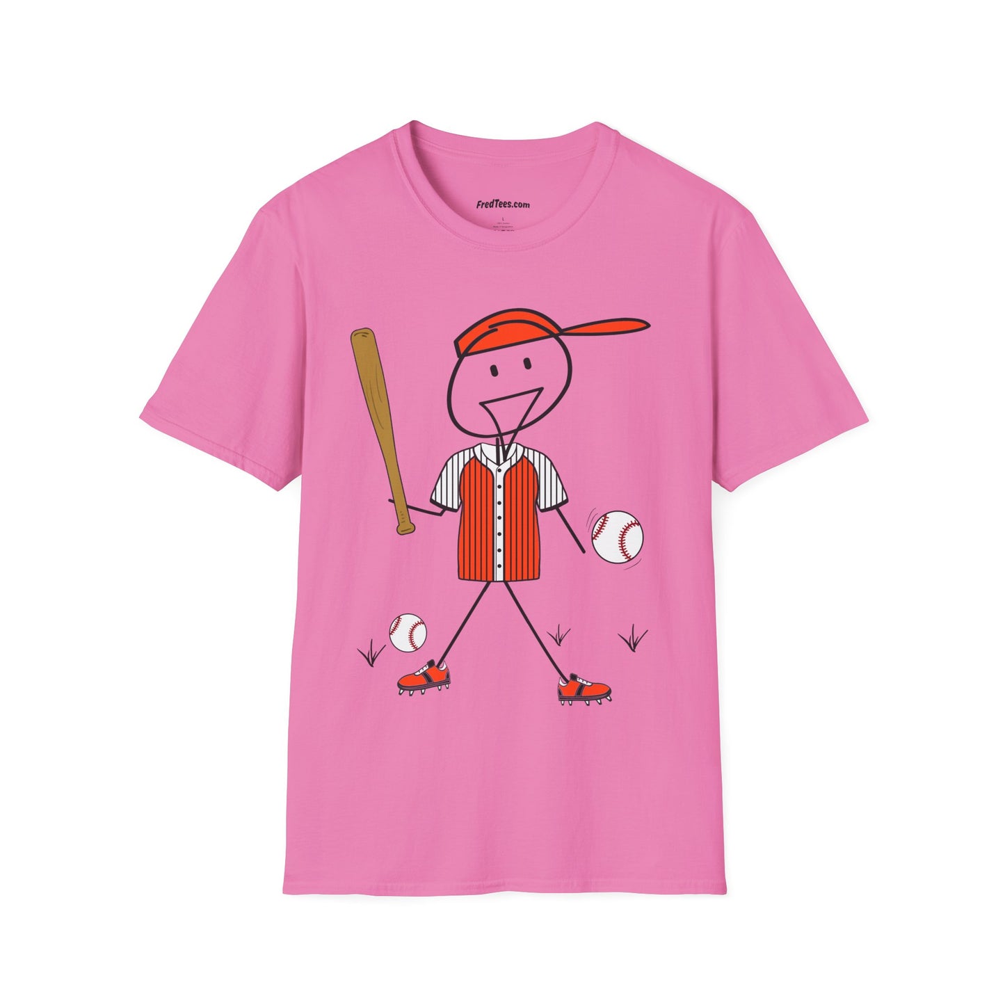FRED is ready to PLAY BALL! His forever motto - HAVE FUN, PLAY HARD, DON’T QUIT! Orange & Black Pinstripe