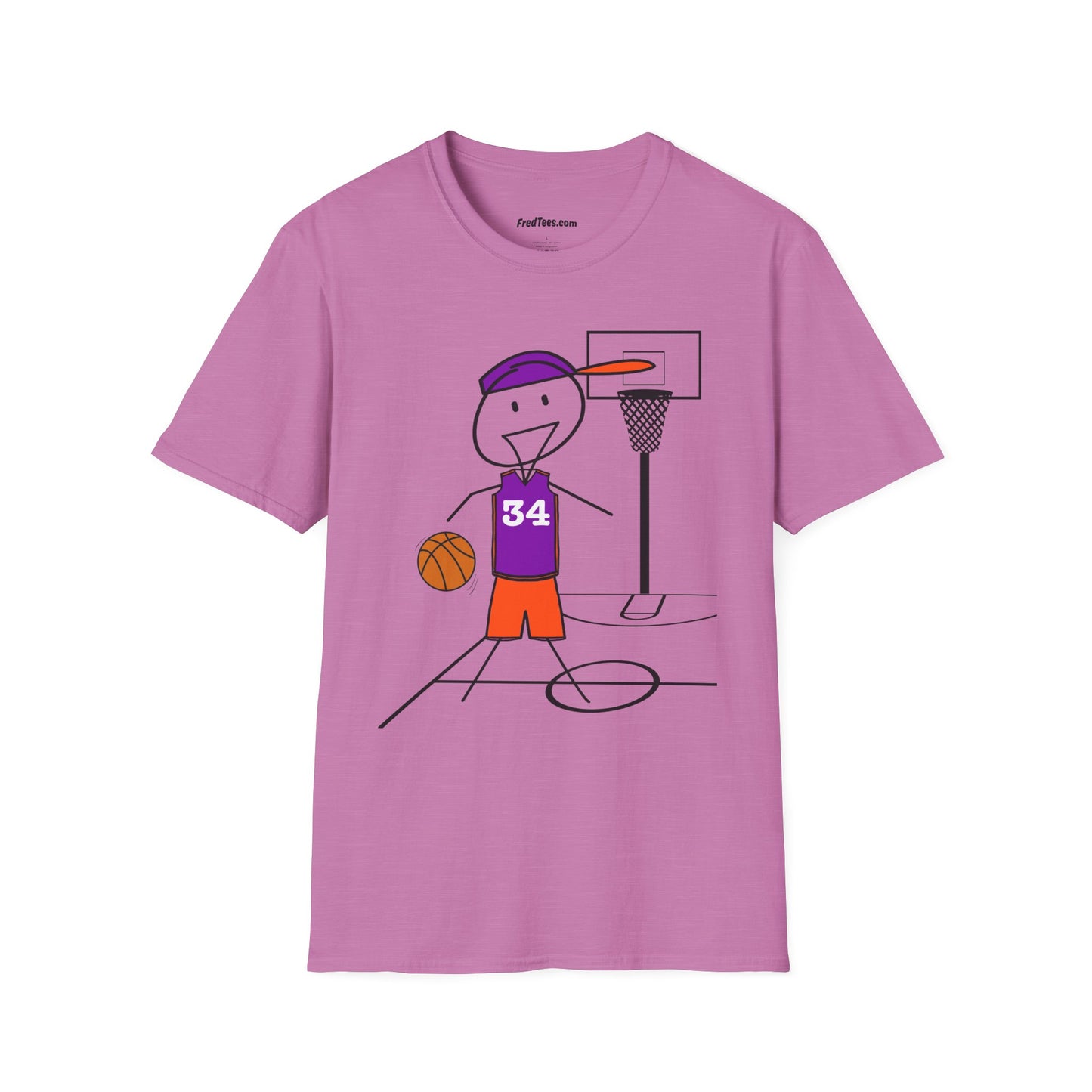 FRED is ready for the court! His forever motto - HAVE FUN, PLAY HARD, DON’T QUIT! Purple & Orange