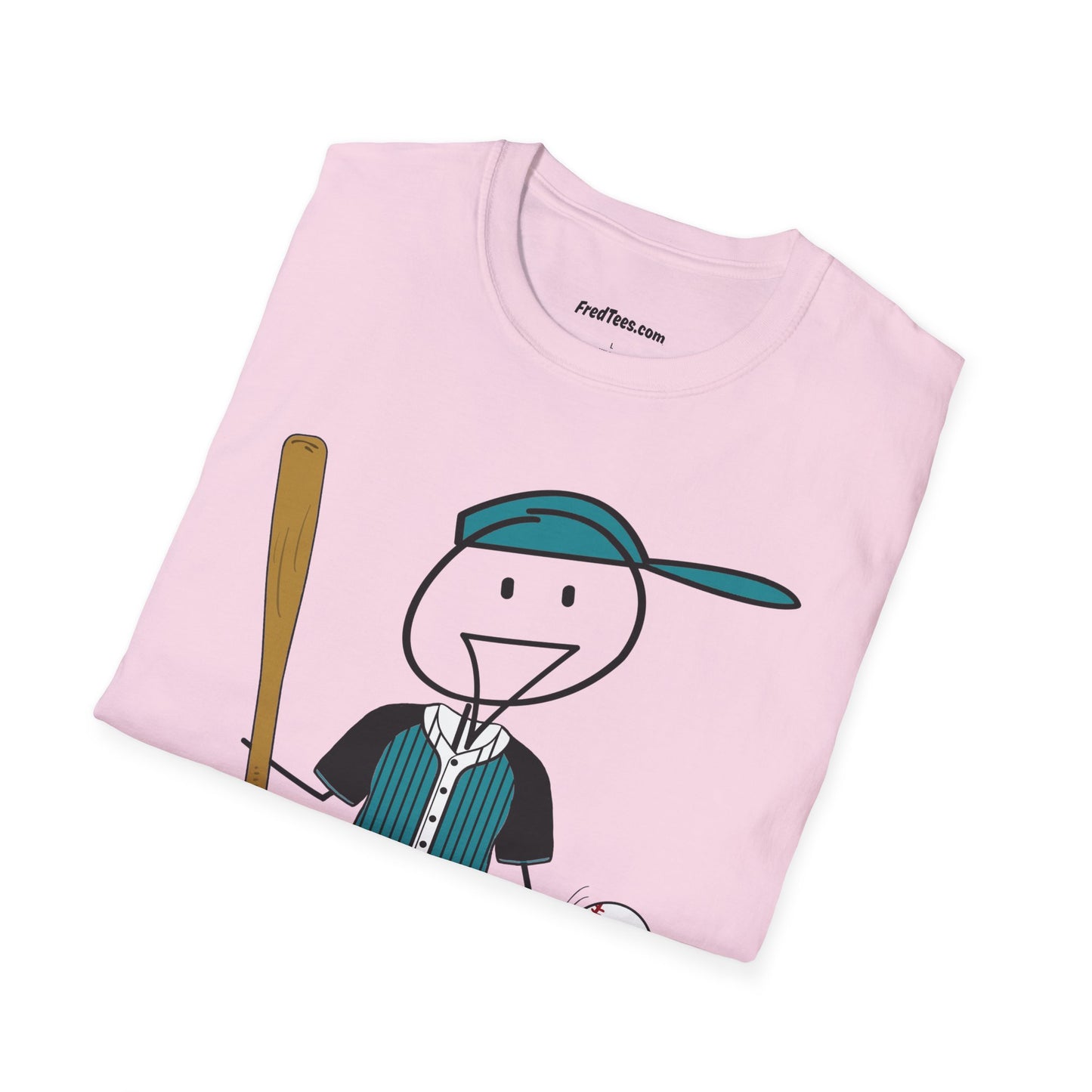 FRED is ready to PLAY BALL! His forever motto - HAVE FUN, PLAY HARD, DON’T QUIT! Teal & Black Pinstripe