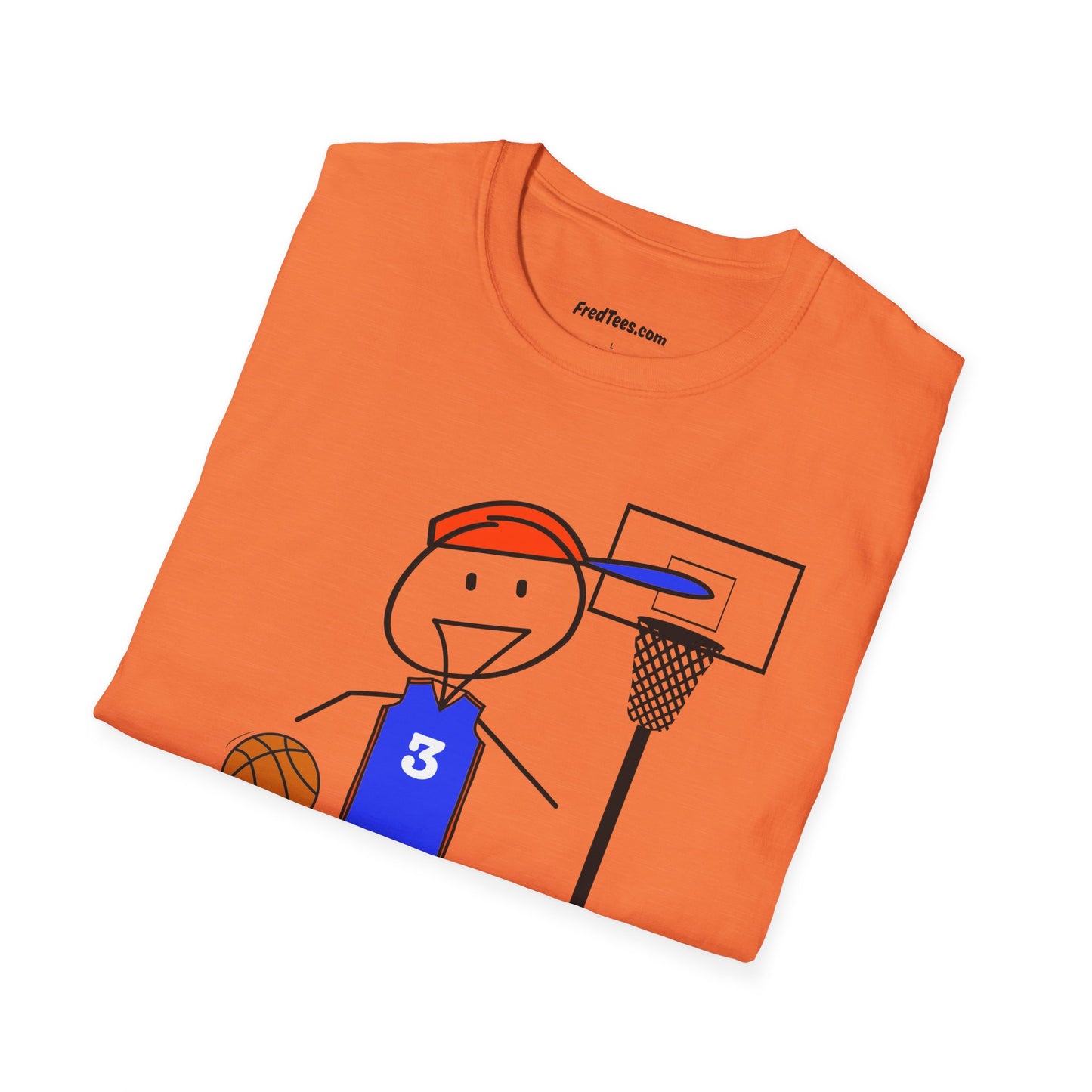 FRED is ready for the court! His forever motto - HAVE FUN, PLAY HARD, DON’T QUIT! More. Orange & Royal