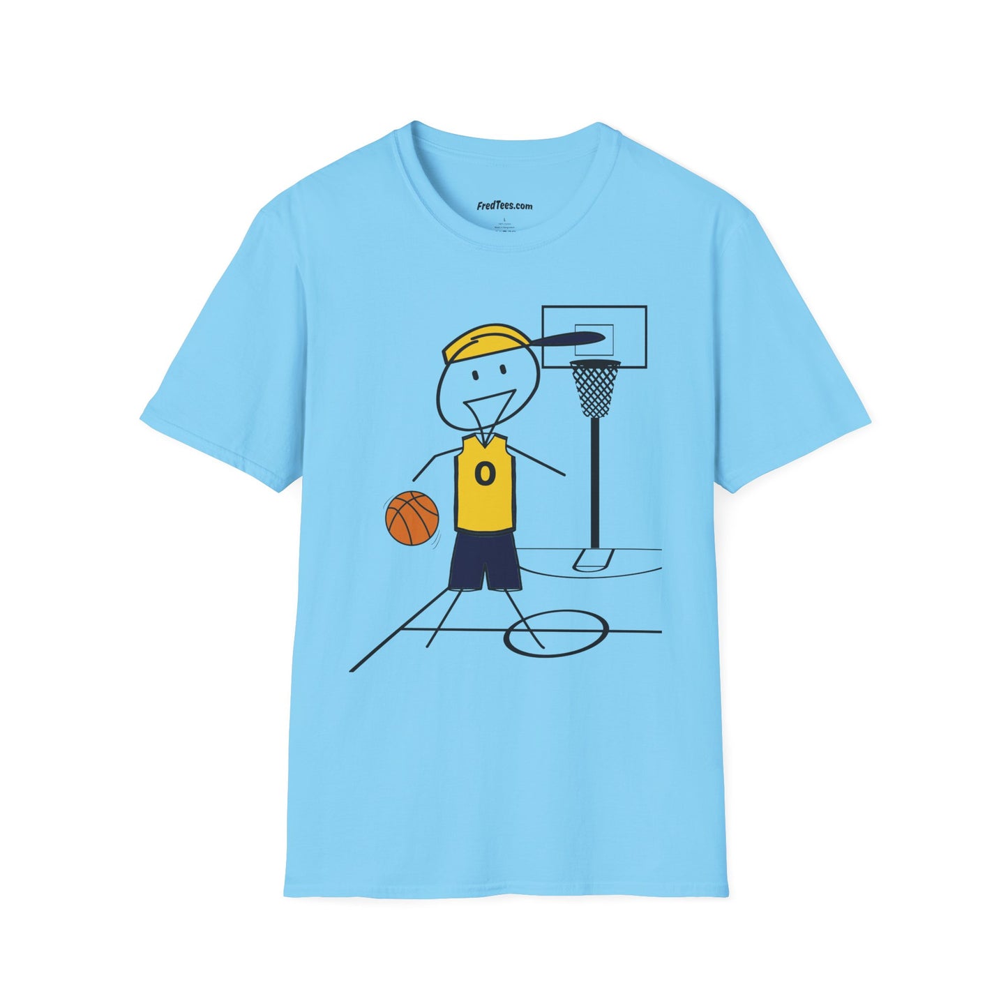 FRED is ready for the court! His forever motto - HAVE FUN, PLAY HARD, DON’T QUIT! Navy & Yellow