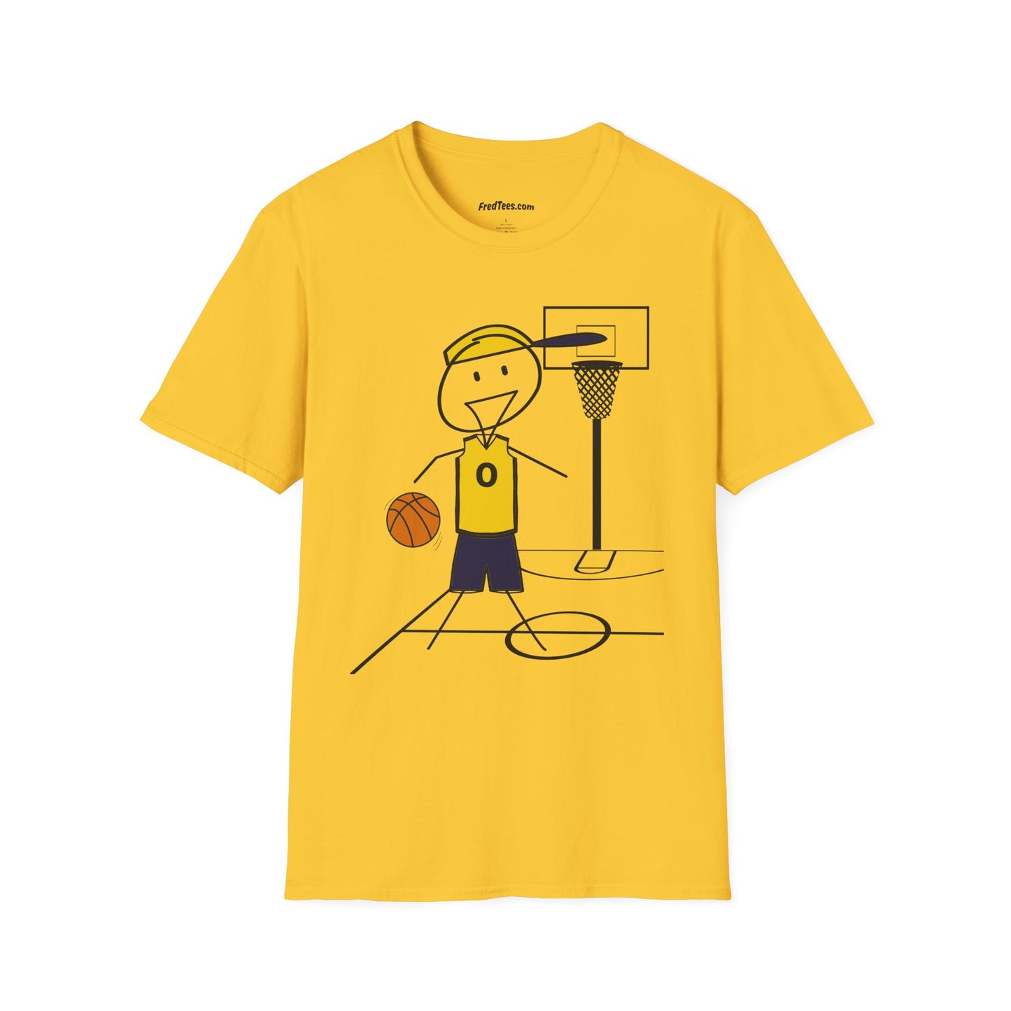 FRED is ready for the court! His forever motto - HAVE FUN, PLAY HARD, DON’T QUIT! Navy & Yellow