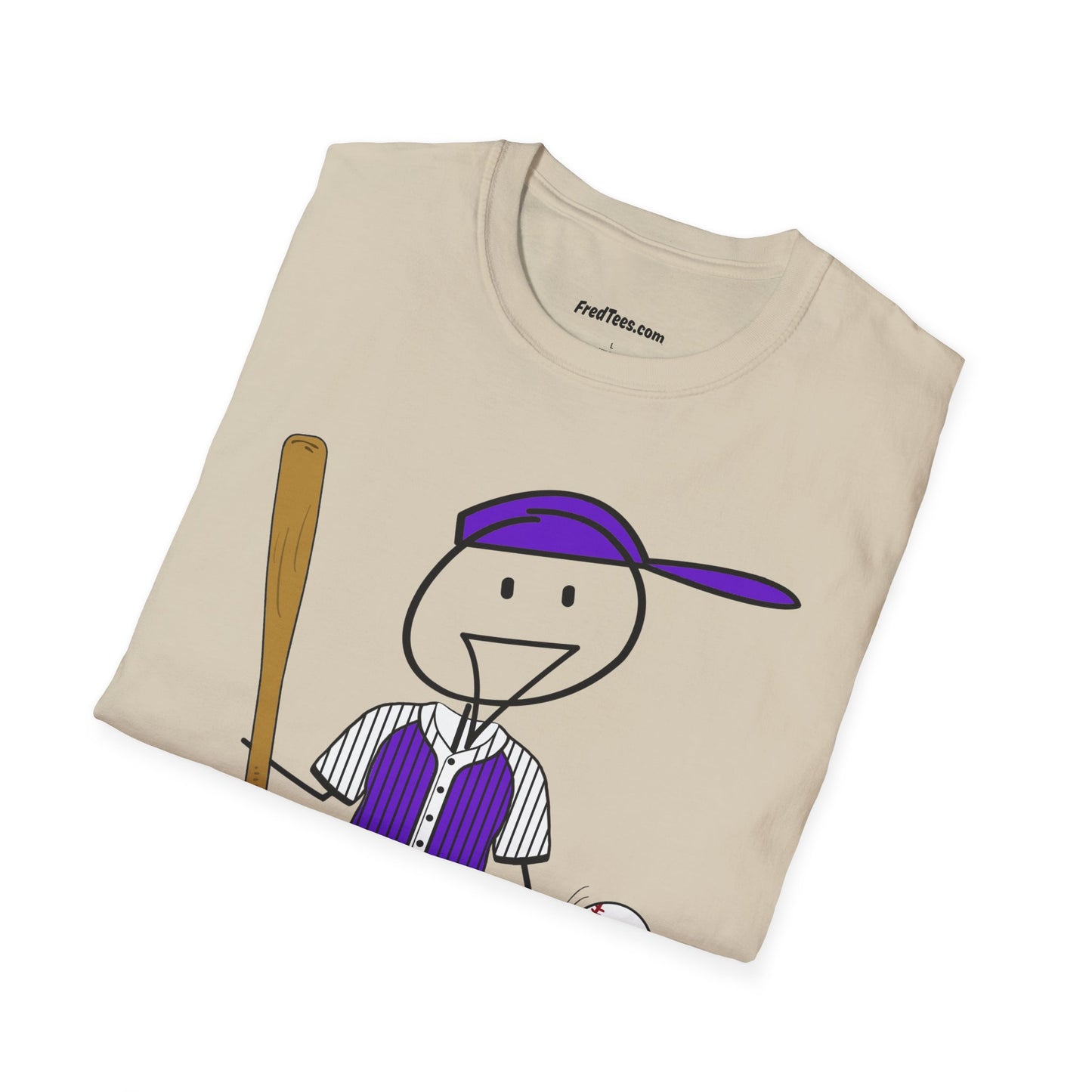 FRED is ready to PLAY BALL! His forever motto - HAVE FUN, PLAY HARD, DON’T QUIT! Purple Pinstripe