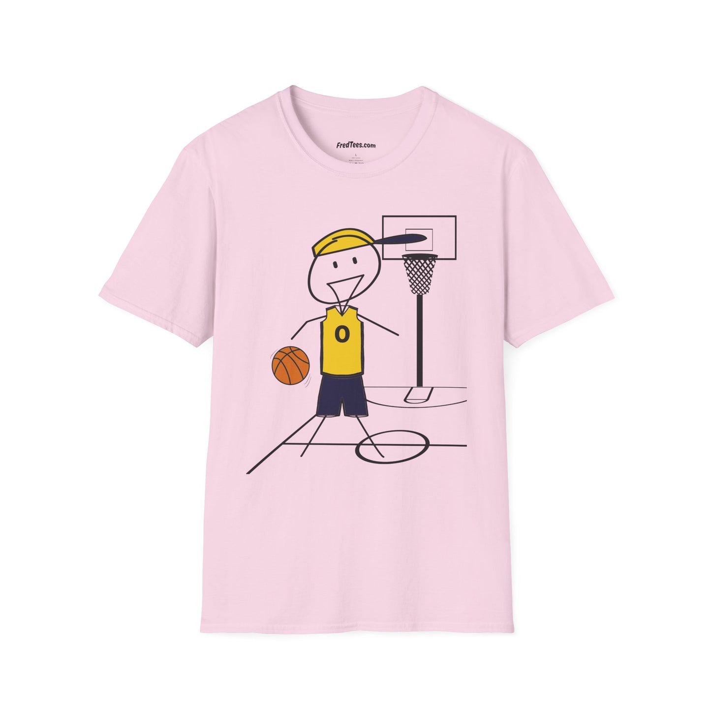 FRED is ready for the court! His forever motto - HAVE FUN, PLAY HARD, DON’T QUIT! Navy & Yellow