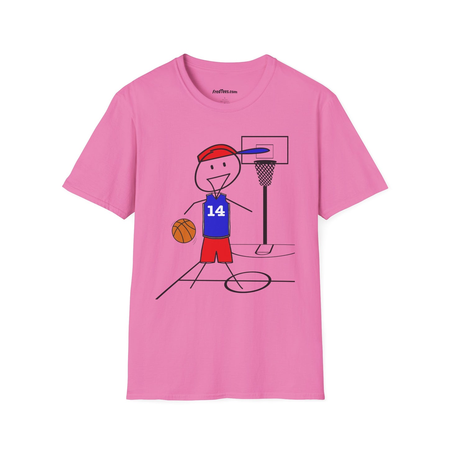 FRED is ready for the court! His forever motto - HAVE FUN, PLAY HARD, DON’T QUIT! Red & Blue
