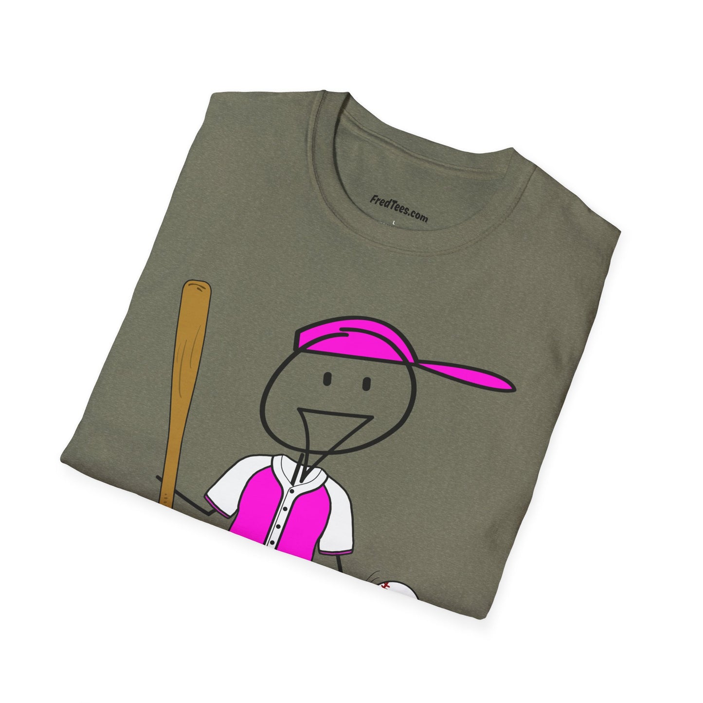 FRED is ready to PLAY BALL! His forever motto - HAVE FUN, PLAY HARD, DON’T QUIT! Hot Pink