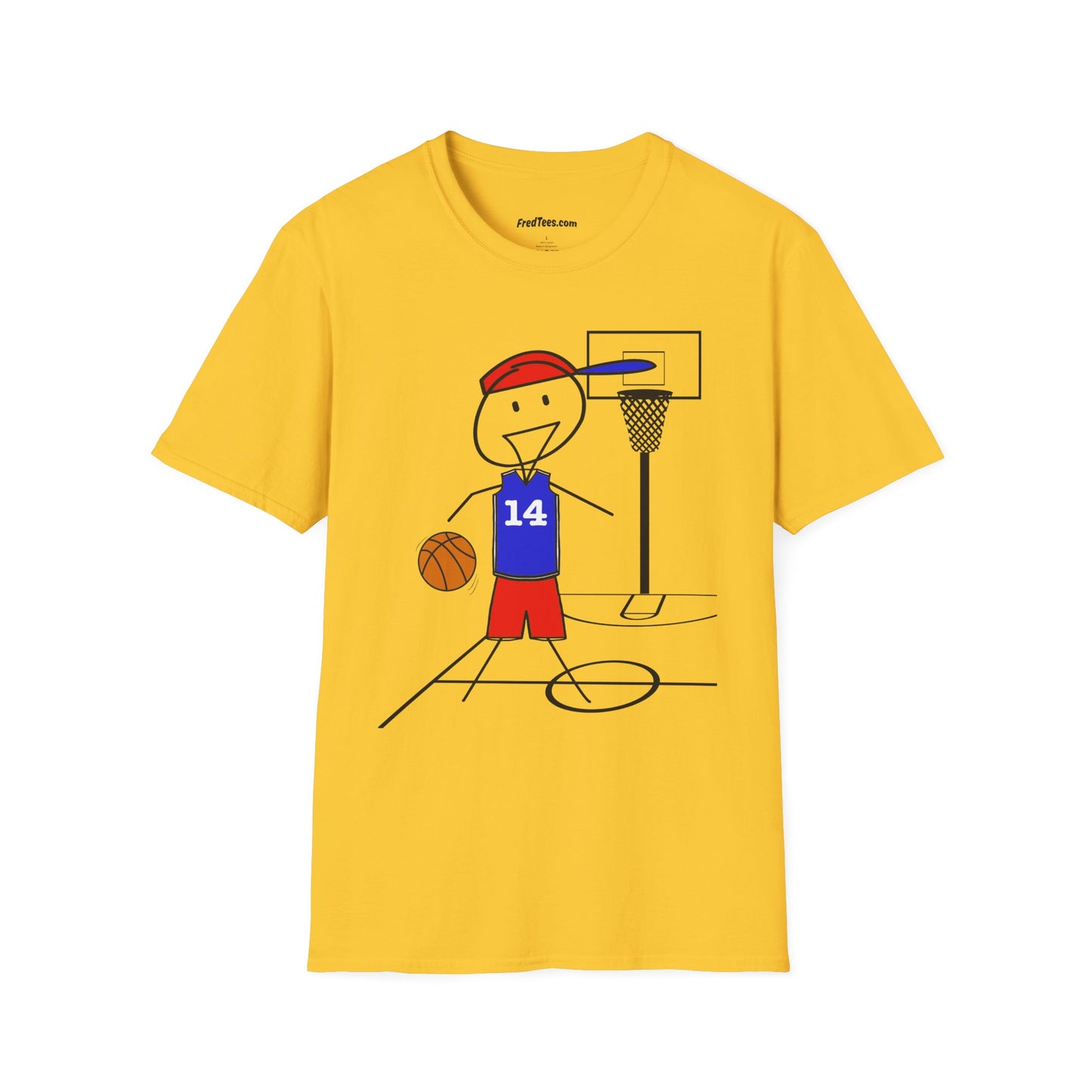FRED is ready for the court! His forever motto - HAVE FUN, PLAY HARD, DON’T QUIT! Red & Blue