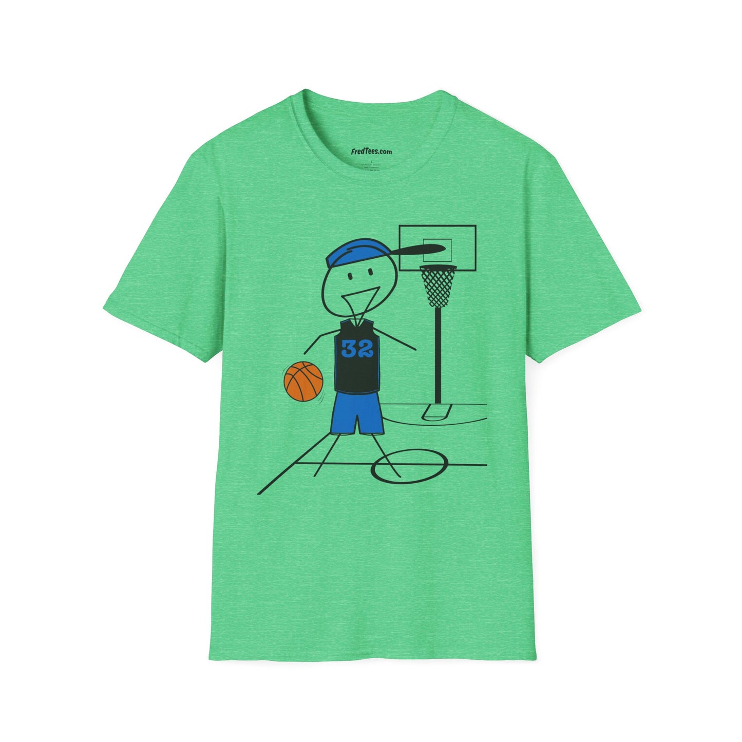FRED is ready for the court! His forever motto - HAVE FUN, PLAY HARD, DON’T QUIT! Sky Blue & Black