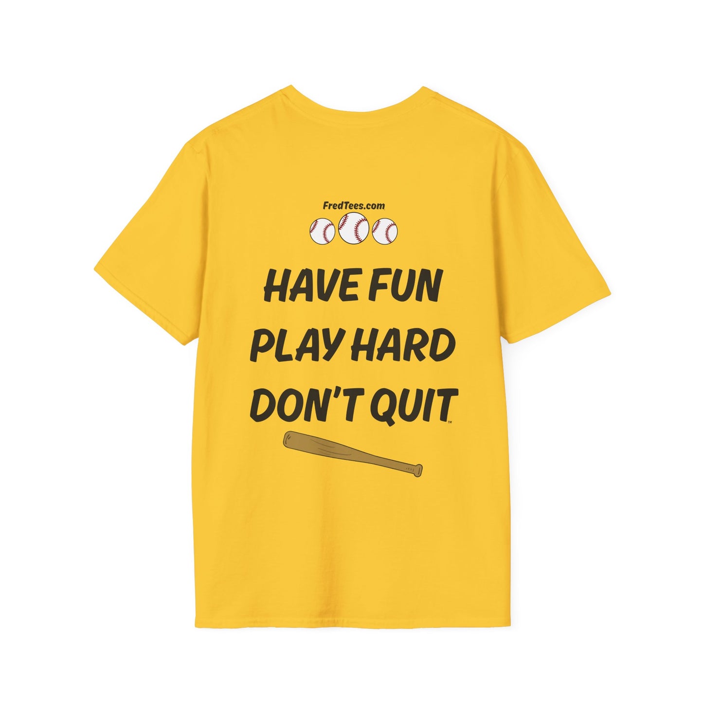 FRED is ready to PLAY BALL! His forever motto - HAVE FUN, PLAY HARD, DON’T QUIT! Orange & Navy