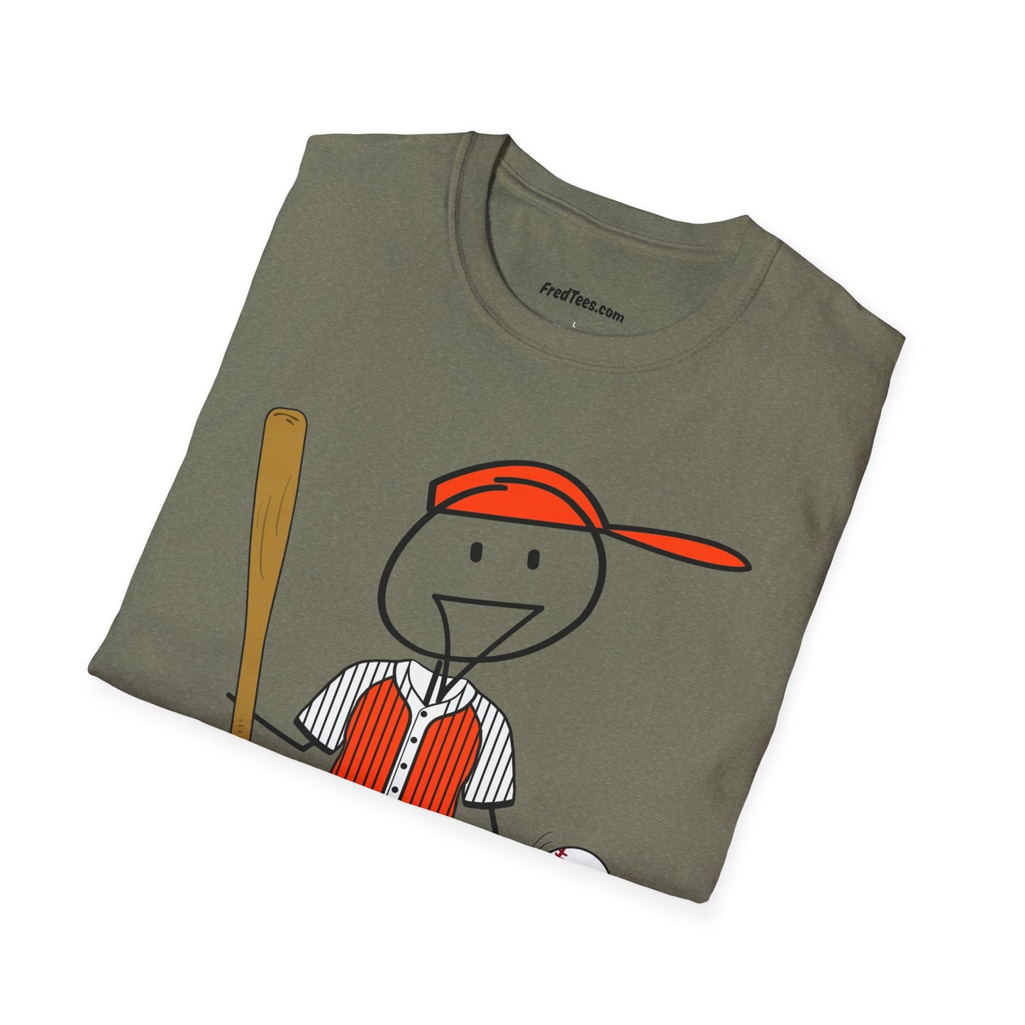 FRED is ready to PLAY BALL! His forever motto - HAVE FUN, PLAY HARD, DON’T QUIT! Orange & Black Pinstripe