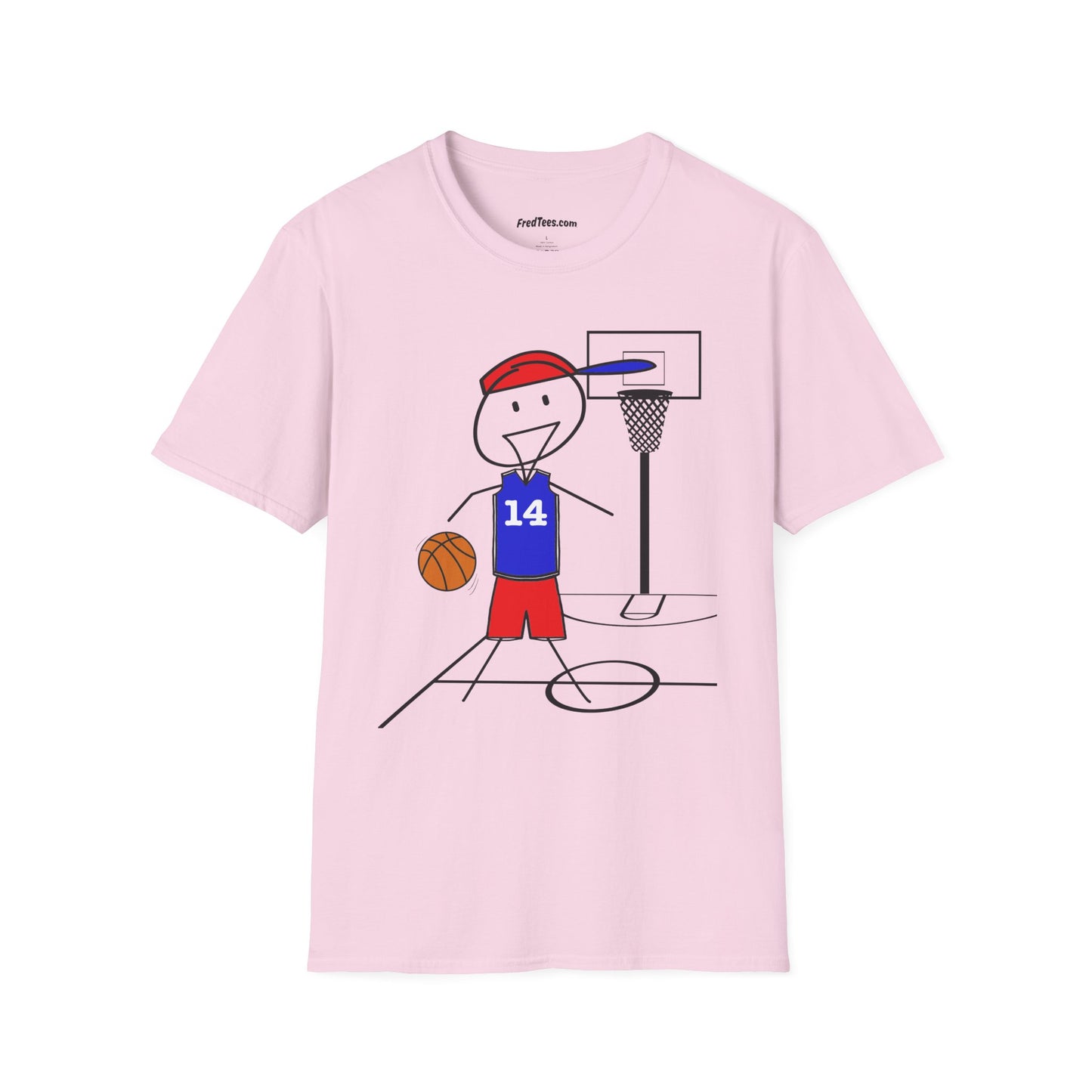FRED is ready for the court! His forever motto - HAVE FUN, PLAY HARD, DON’T QUIT! Red & Blue