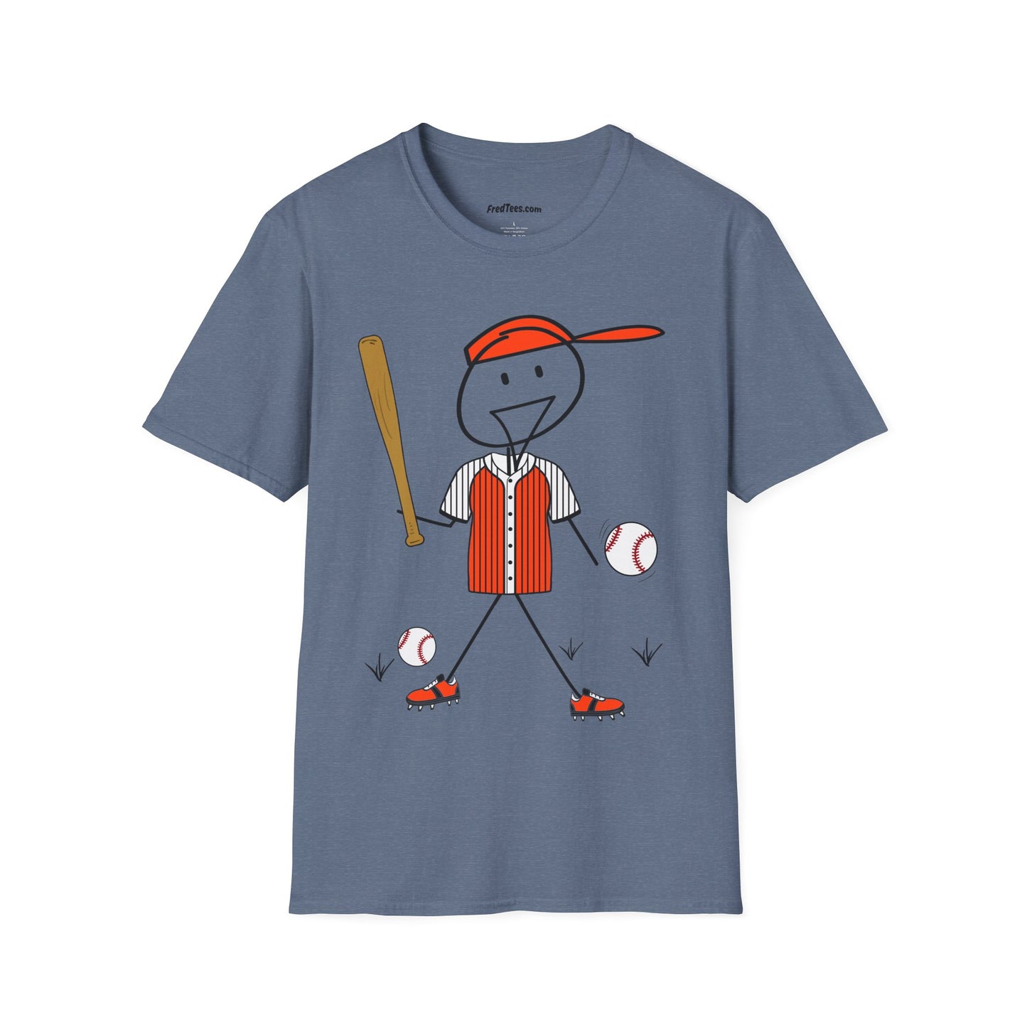 FRED is ready to PLAY BALL! His forever motto - HAVE FUN, PLAY HARD, DON’T QUIT! Orange & Black Pinstripe