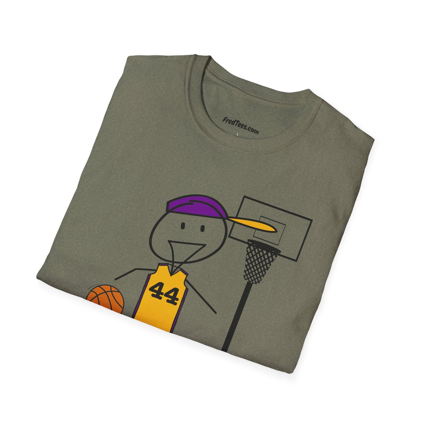 FRED is ready for the court! His forever motto - HAVE FUN, PLAY HARD, DON’T QUIT! More Purple & Yellow