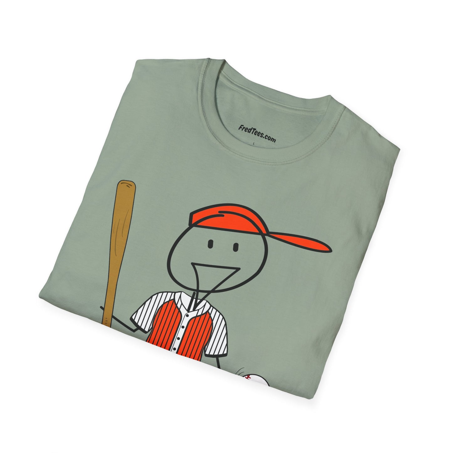 FRED is ready to PLAY BALL! His forever motto - HAVE FUN, PLAY HARD, DON’T QUIT! Orange & Black Pinstripe