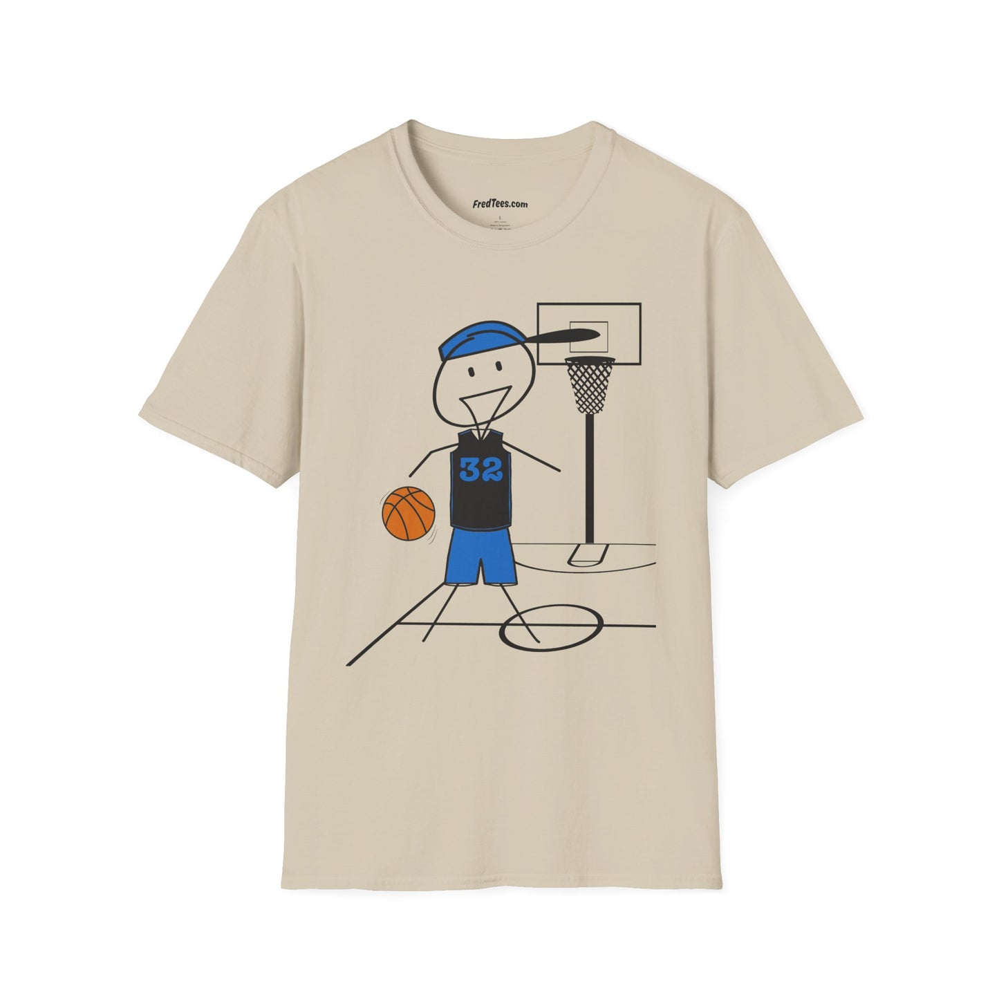 FRED is ready for the court! His forever motto - HAVE FUN, PLAY HARD, DON’T QUIT! Sky Blue & Black