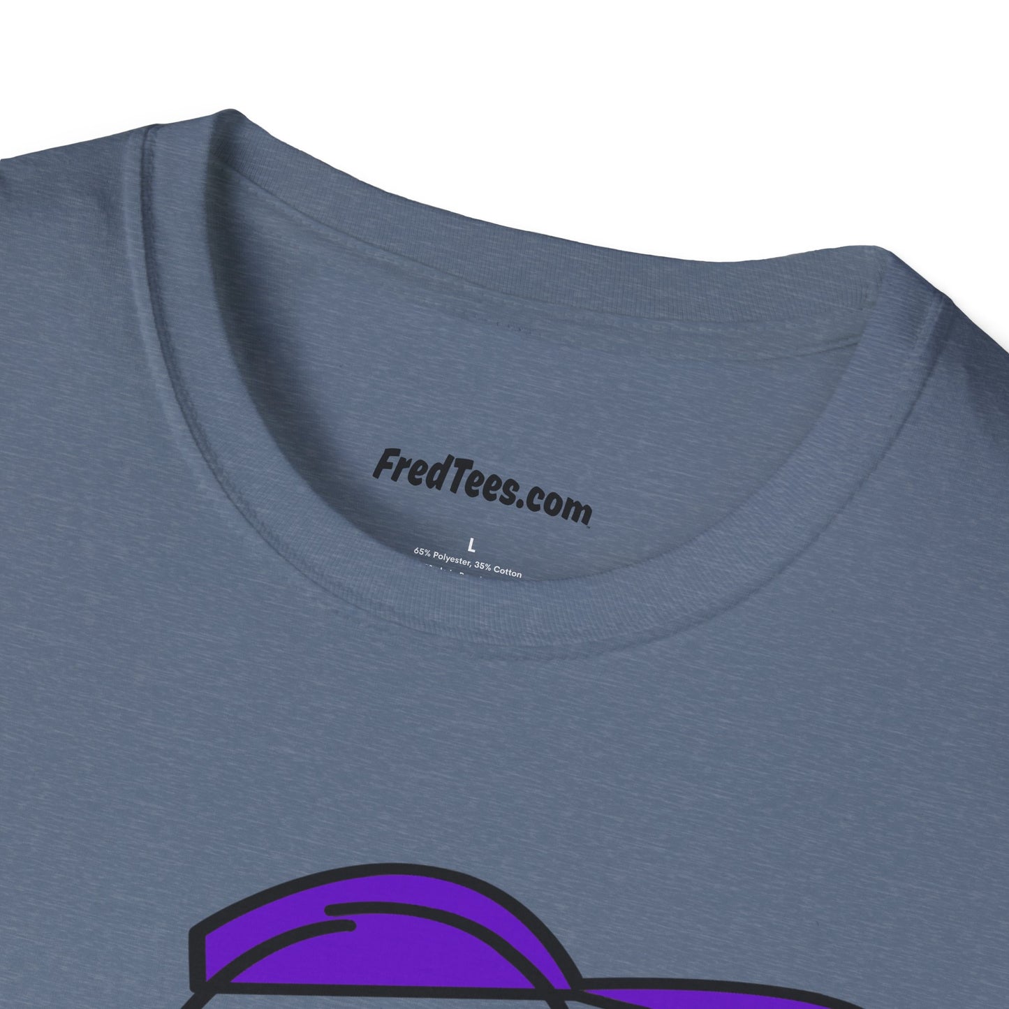 FRED is ready to PLAY BALL! His forever motto - HAVE FUN, PLAY HARD, DON’T QUIT! Purple Pinstripe