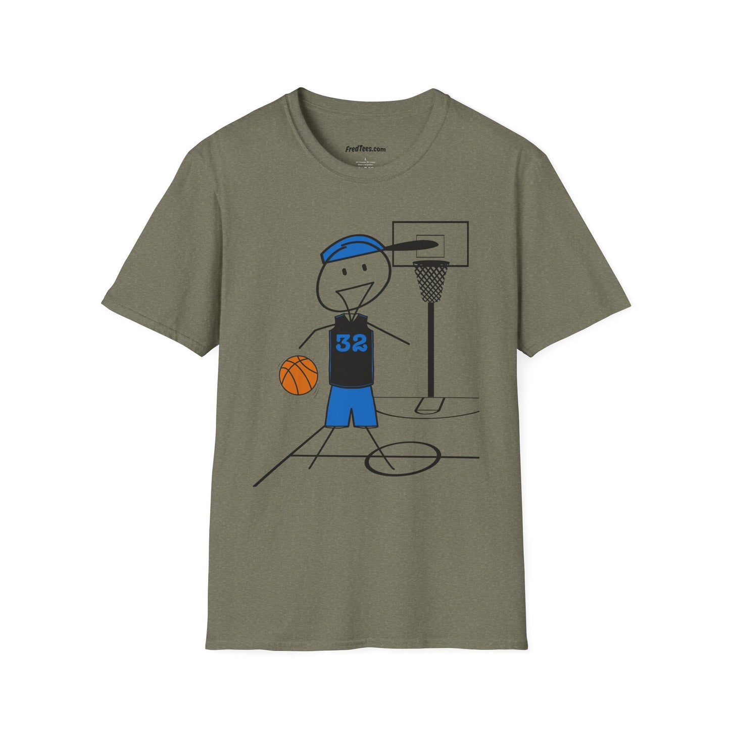 FRED is ready for the court! His forever motto - HAVE FUN, PLAY HARD, DON’T QUIT! Sky Blue & Black