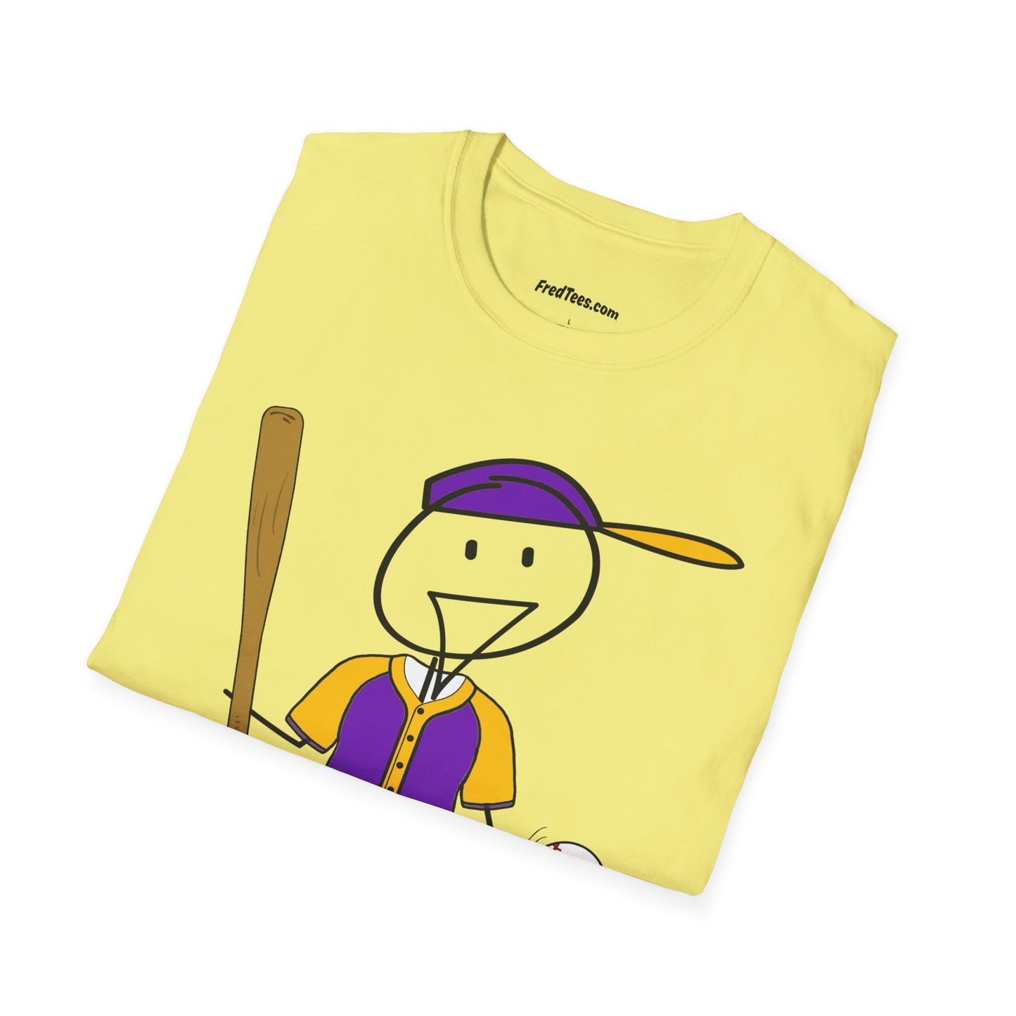 FRED is ready to PLAY BALL! His forever motto - HAVE FUN, PLAY HARD, DON’T QUIT! Purple & Yellow