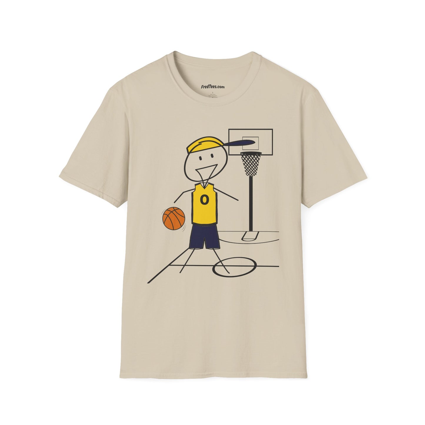 FRED is ready for the court! His forever motto - HAVE FUN, PLAY HARD, DON’T QUIT! Navy & Yellow