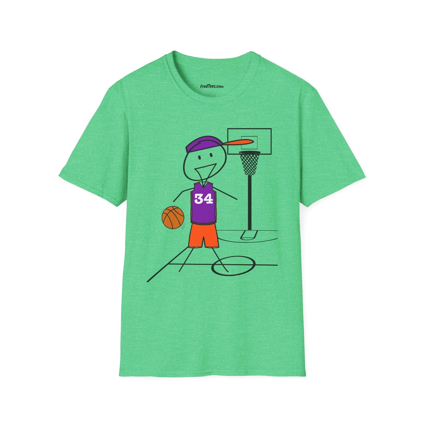 FRED is ready for the court! His forever motto - HAVE FUN, PLAY HARD, DON’T QUIT! Purple & Orange