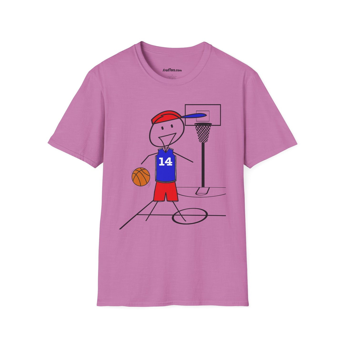 FRED is ready for the court! His forever motto - HAVE FUN, PLAY HARD, DON’T QUIT! Red & Blue