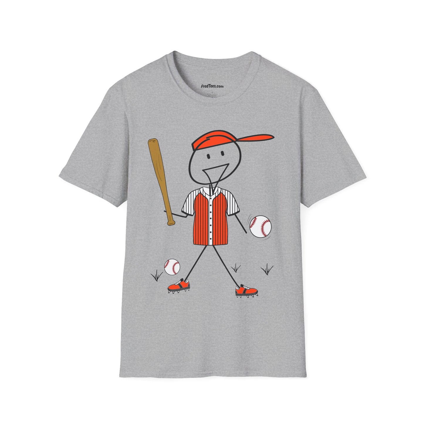 FRED is ready to PLAY BALL! His forever motto - HAVE FUN, PLAY HARD, DON’T QUIT! Orange & Black Pinstripe