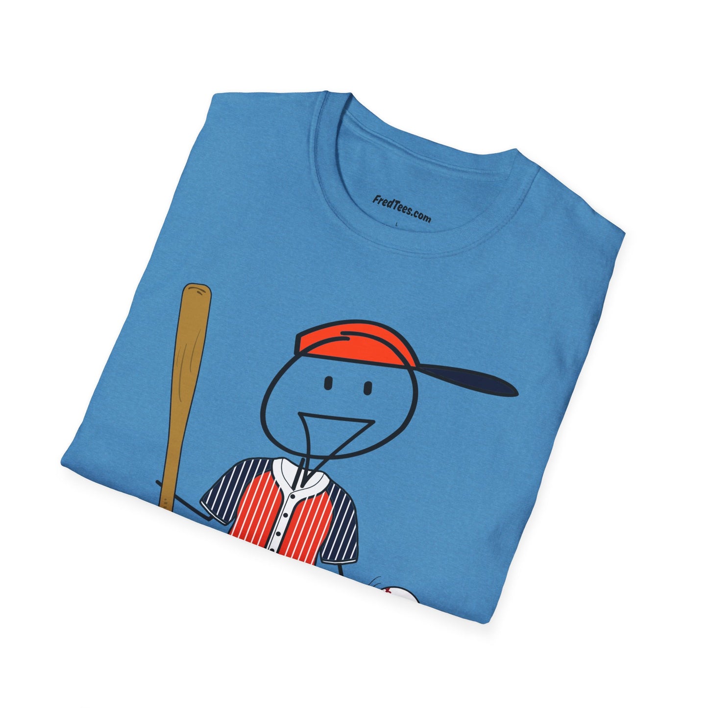 FRED is ready to PLAY BALL! His forever motto - HAVE FUN, PLAY HARD, DON’T QUIT! Orange & Navy Pinstripe