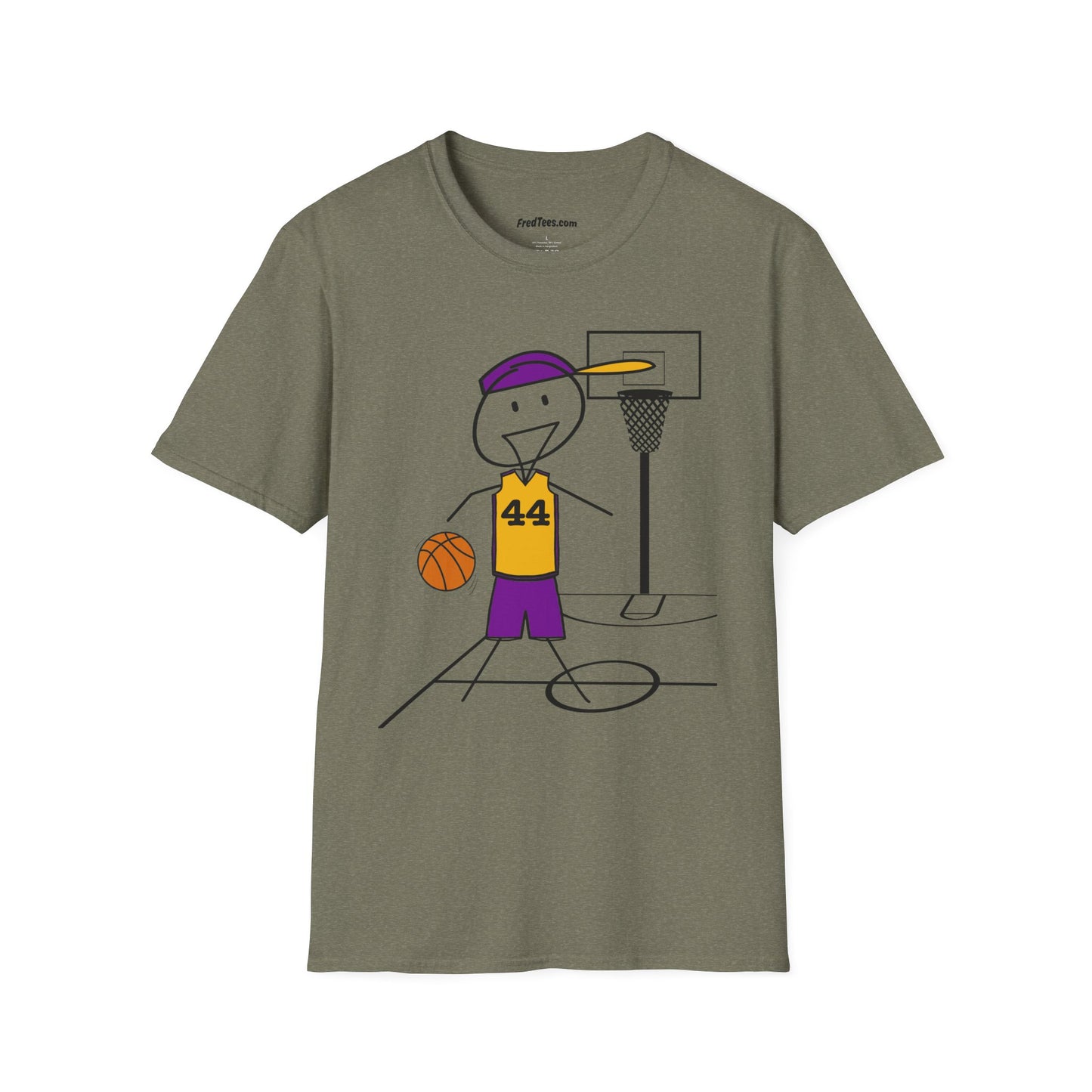 FRED is ready for the court! His forever motto - HAVE FUN, PLAY HARD, DON’T QUIT! More Purple & Yellow