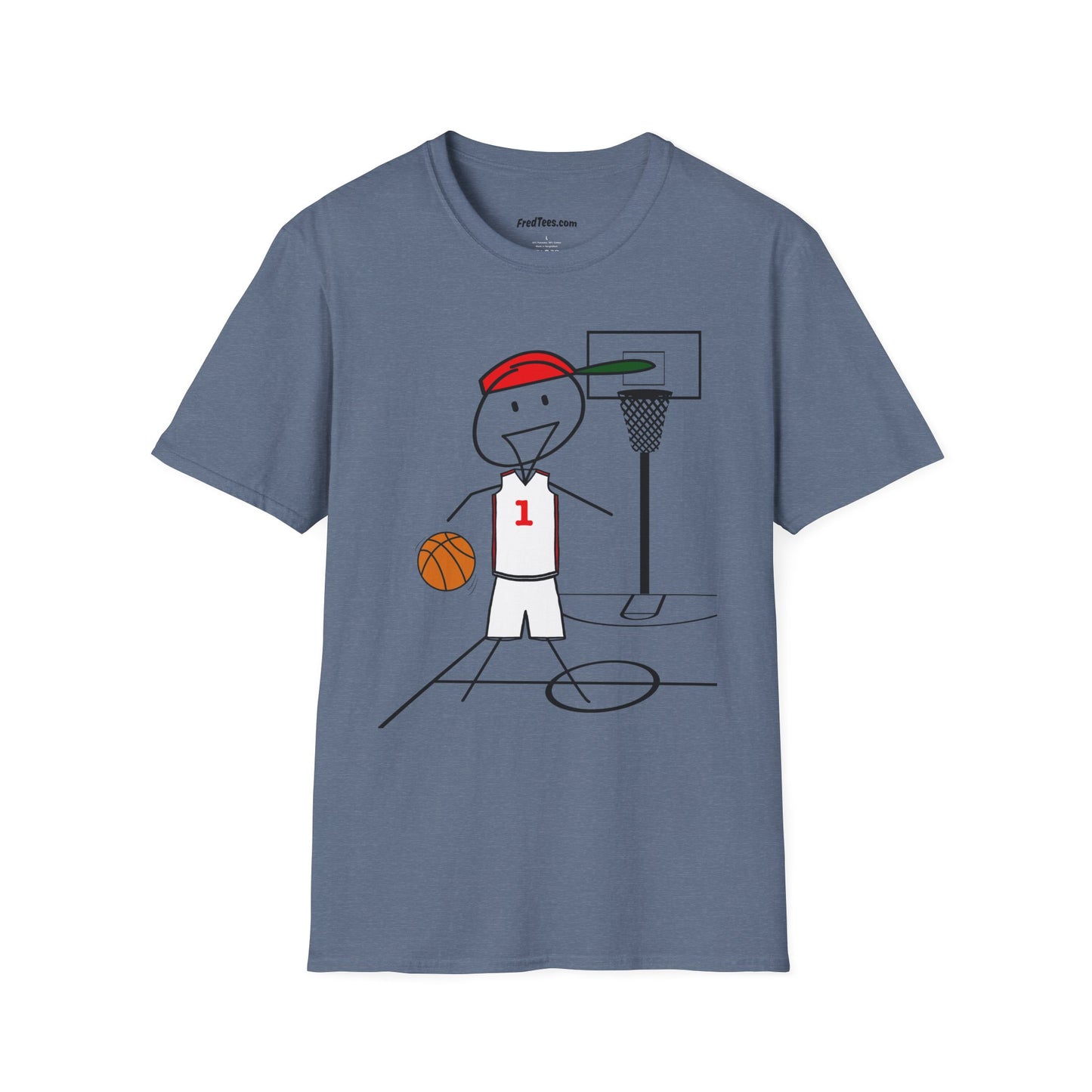 FRED is ready for the court! His forever motto - HAVE FUN, PLAY HARD, DON’T QUIT! Red & White