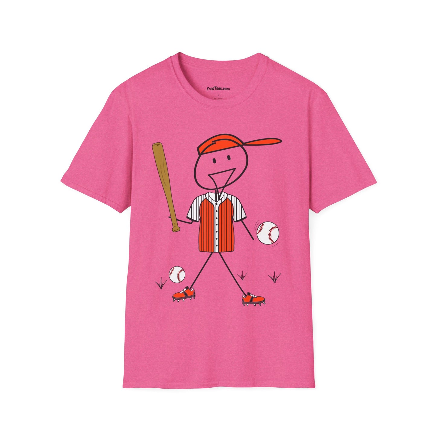 FRED is ready to PLAY BALL! His forever motto - HAVE FUN, PLAY HARD, DON’T QUIT! Orange & Black Pinstripe