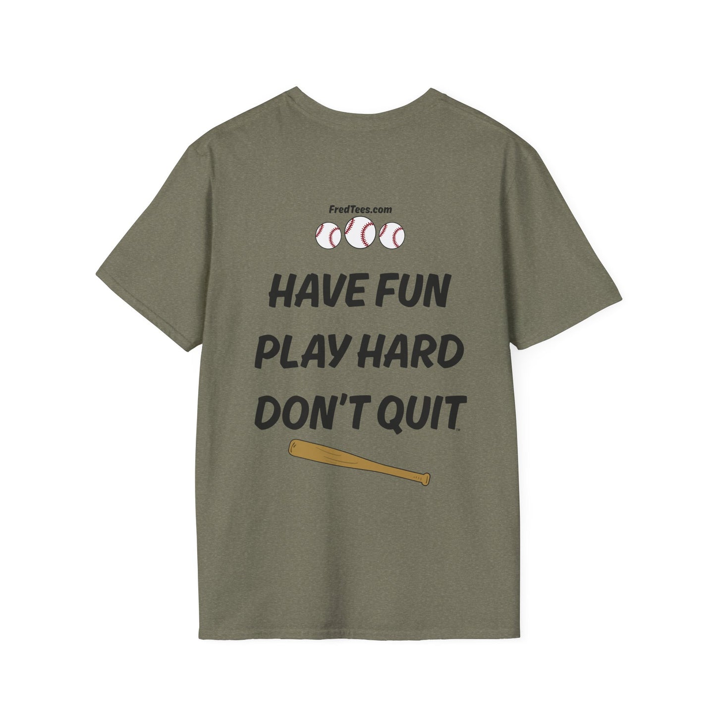 FRED is ready to PLAY BALL! His forever motto - HAVE FUN, PLAY HARD, DON’T QUIT! Orange & Navy
